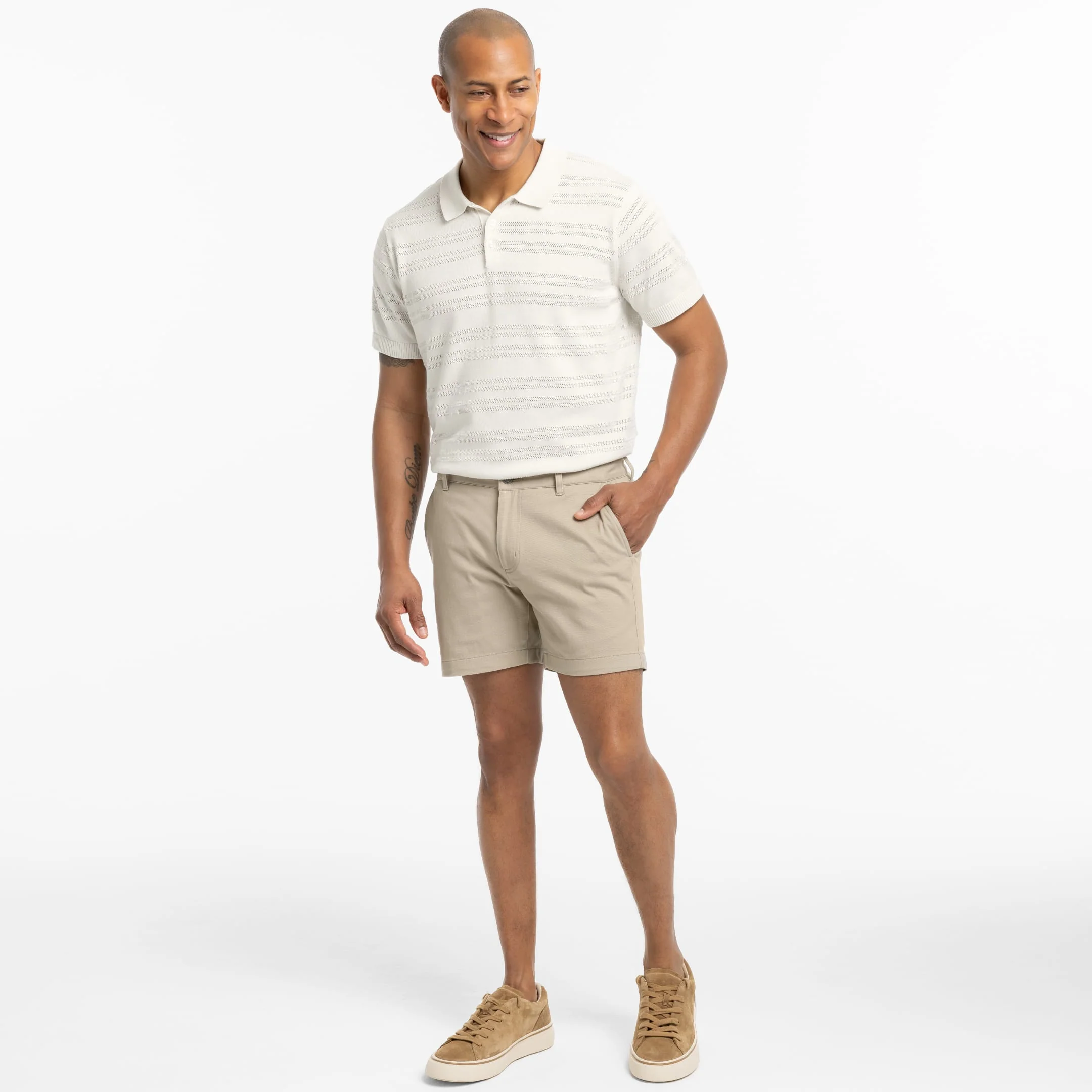 5" Khaki Lightweight Signature Chino Short - Image 2
