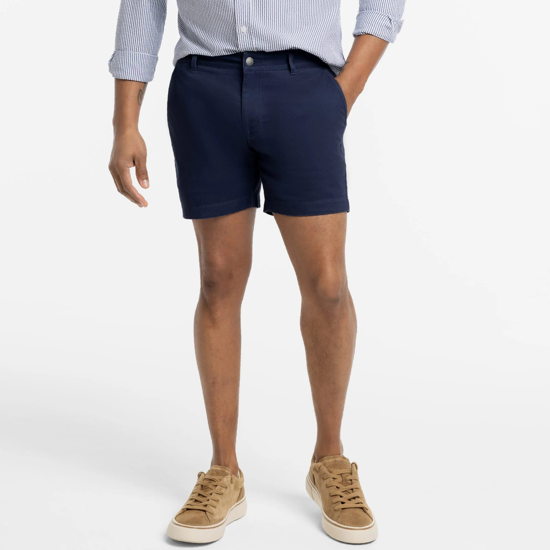 5" Navy Lightweight Signature Chino Short