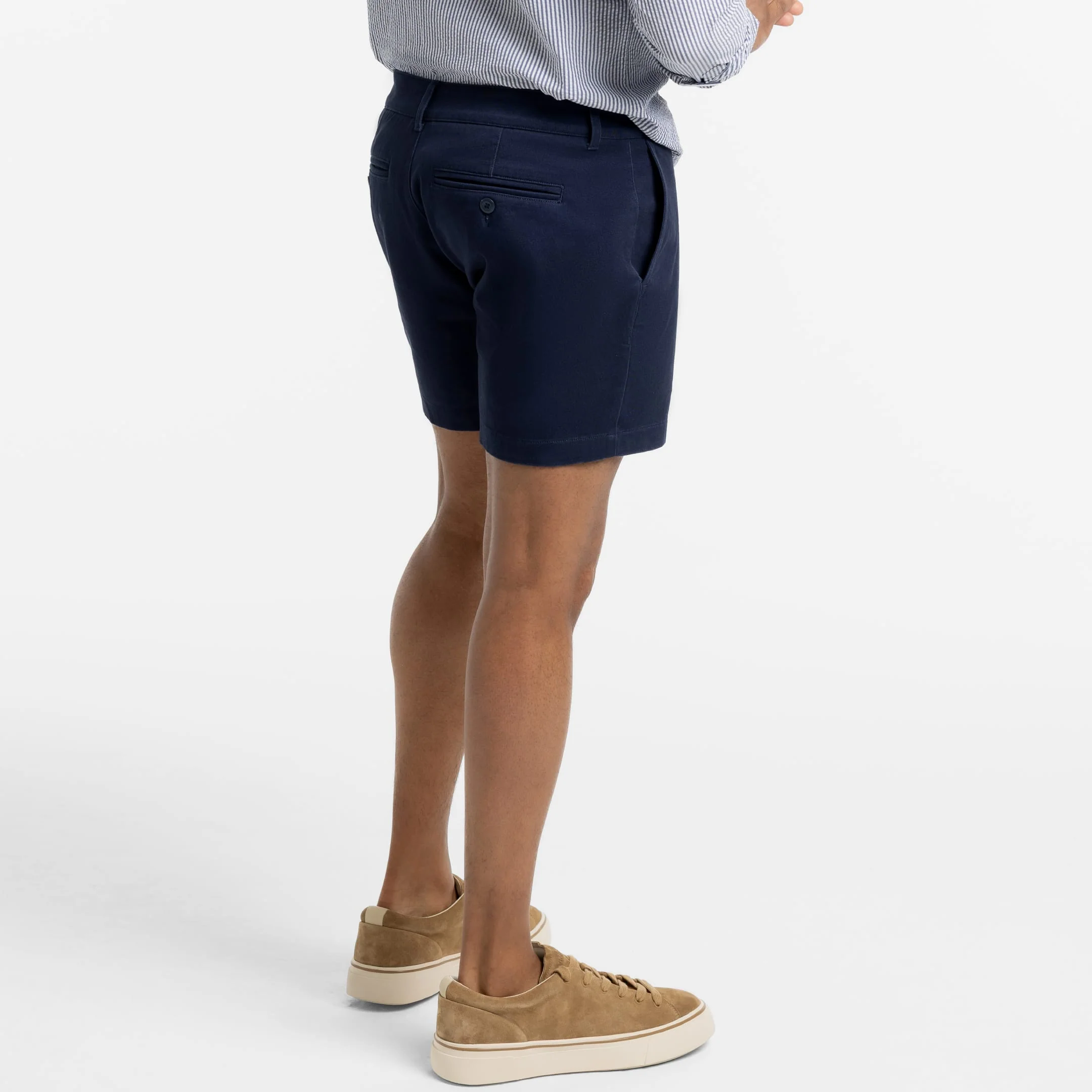 5" Navy Lightweight Signature Chino Short - Image 3
