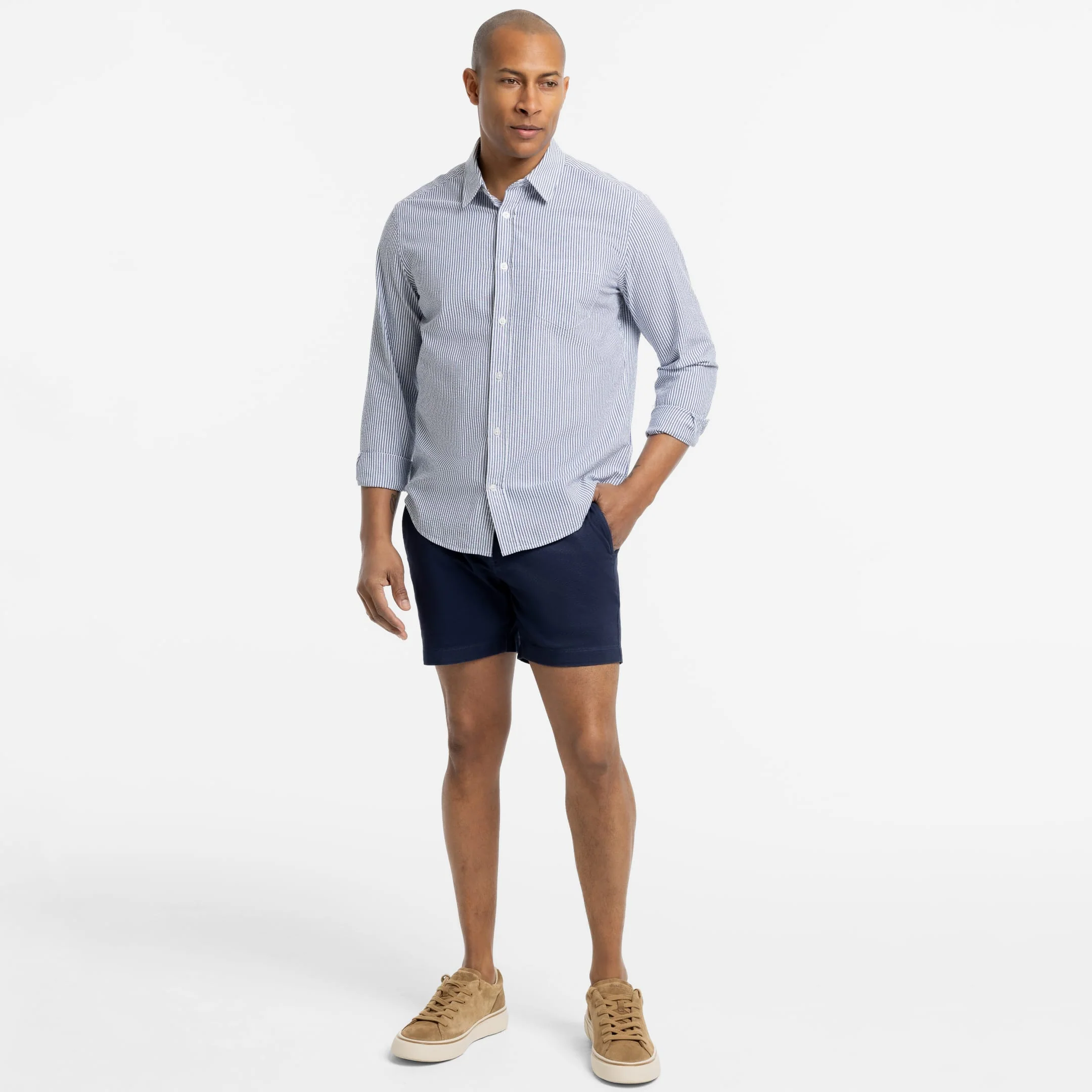 5" Navy Lightweight Signature Chino Short - Image 6
