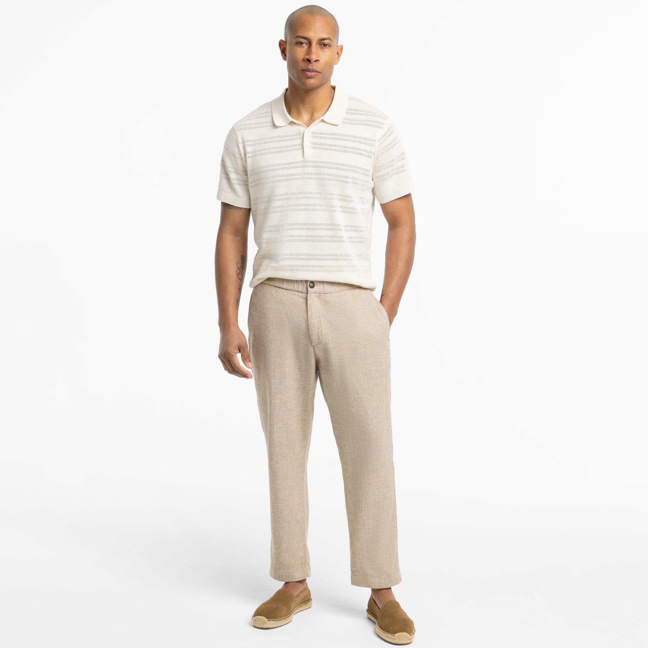 Alabaster Stripes Knit Polo - Image 6