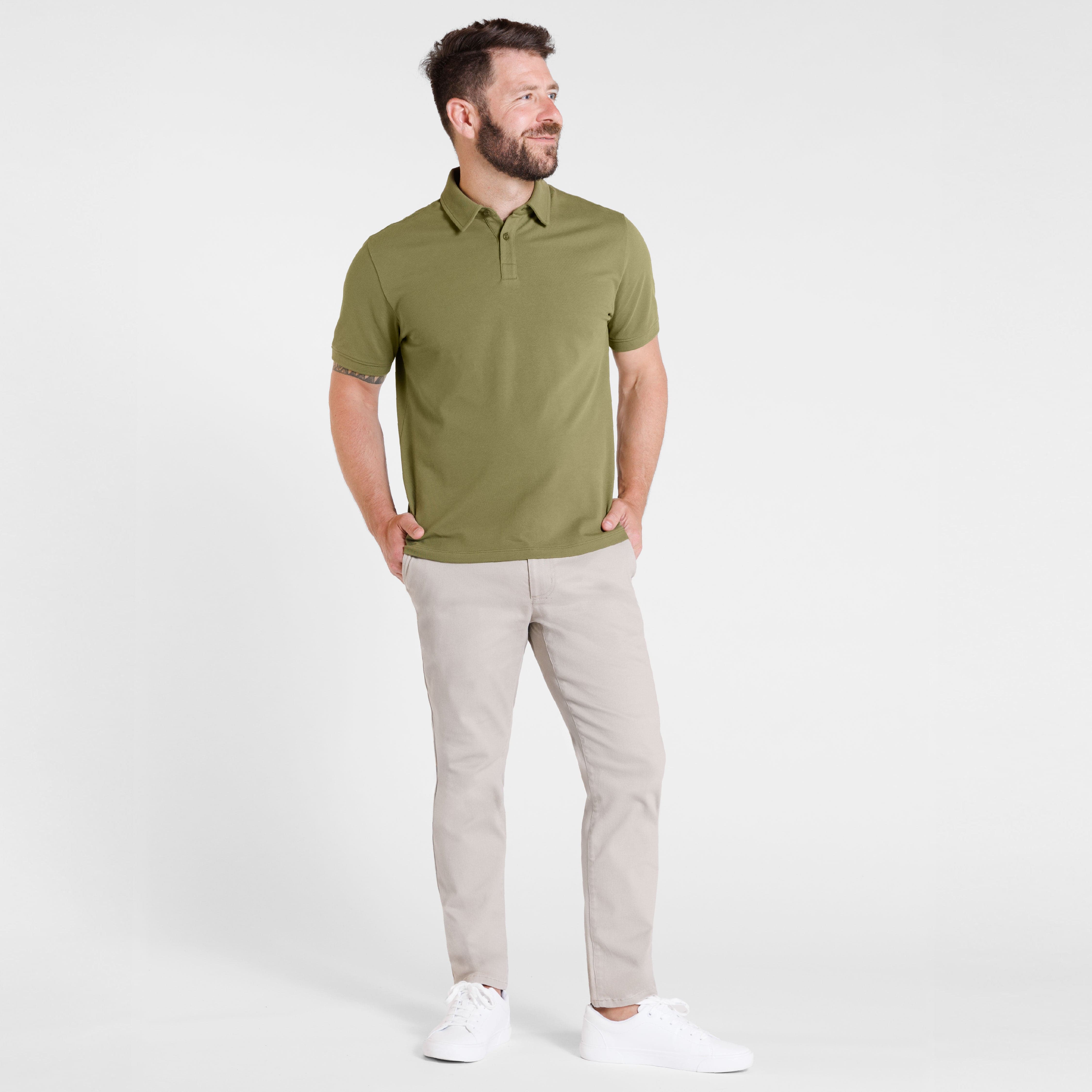 Army Green Pique Daily Polo - Image 2