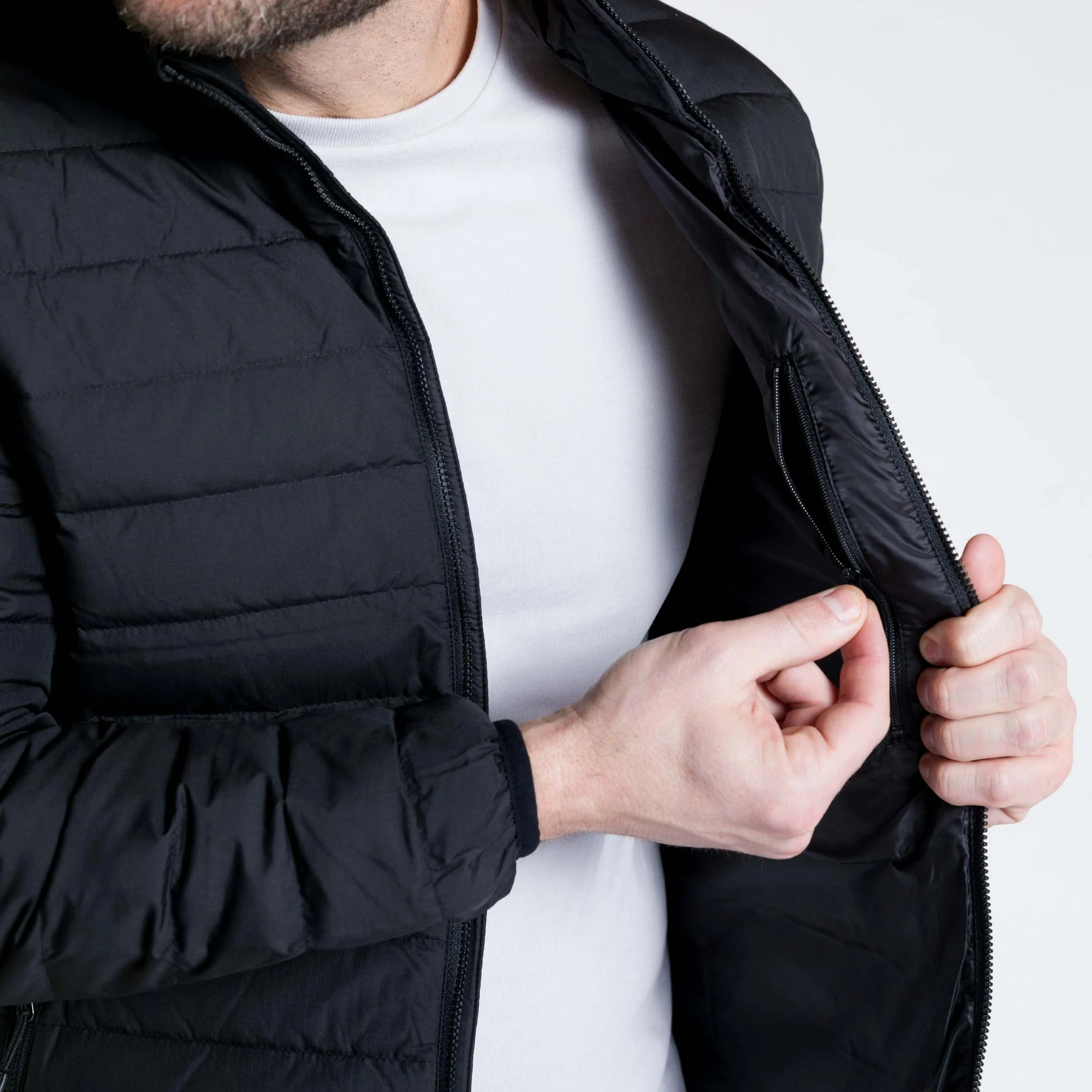 Black Fjord Down Jacket - Image 4