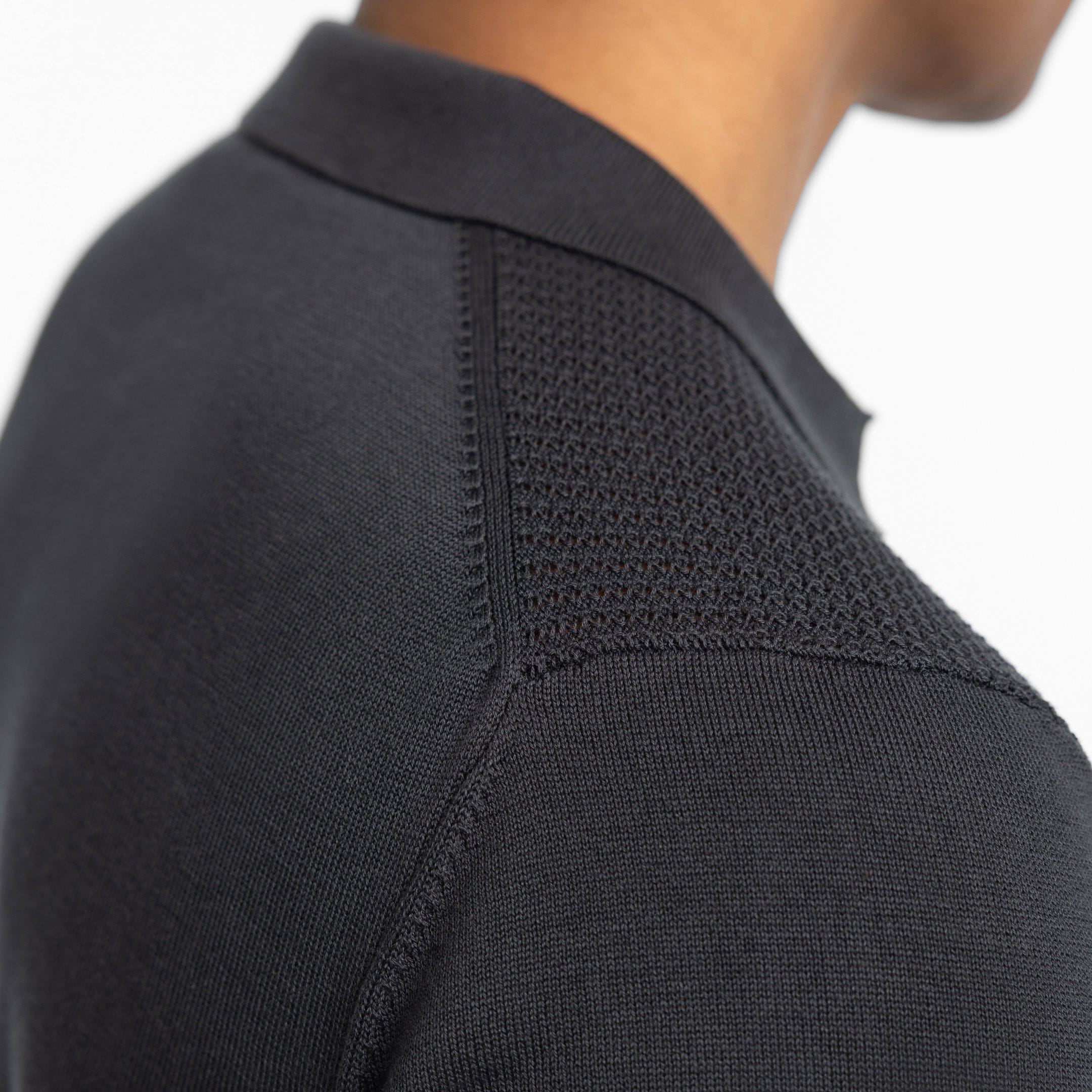 Black Knit Polo - Image 5