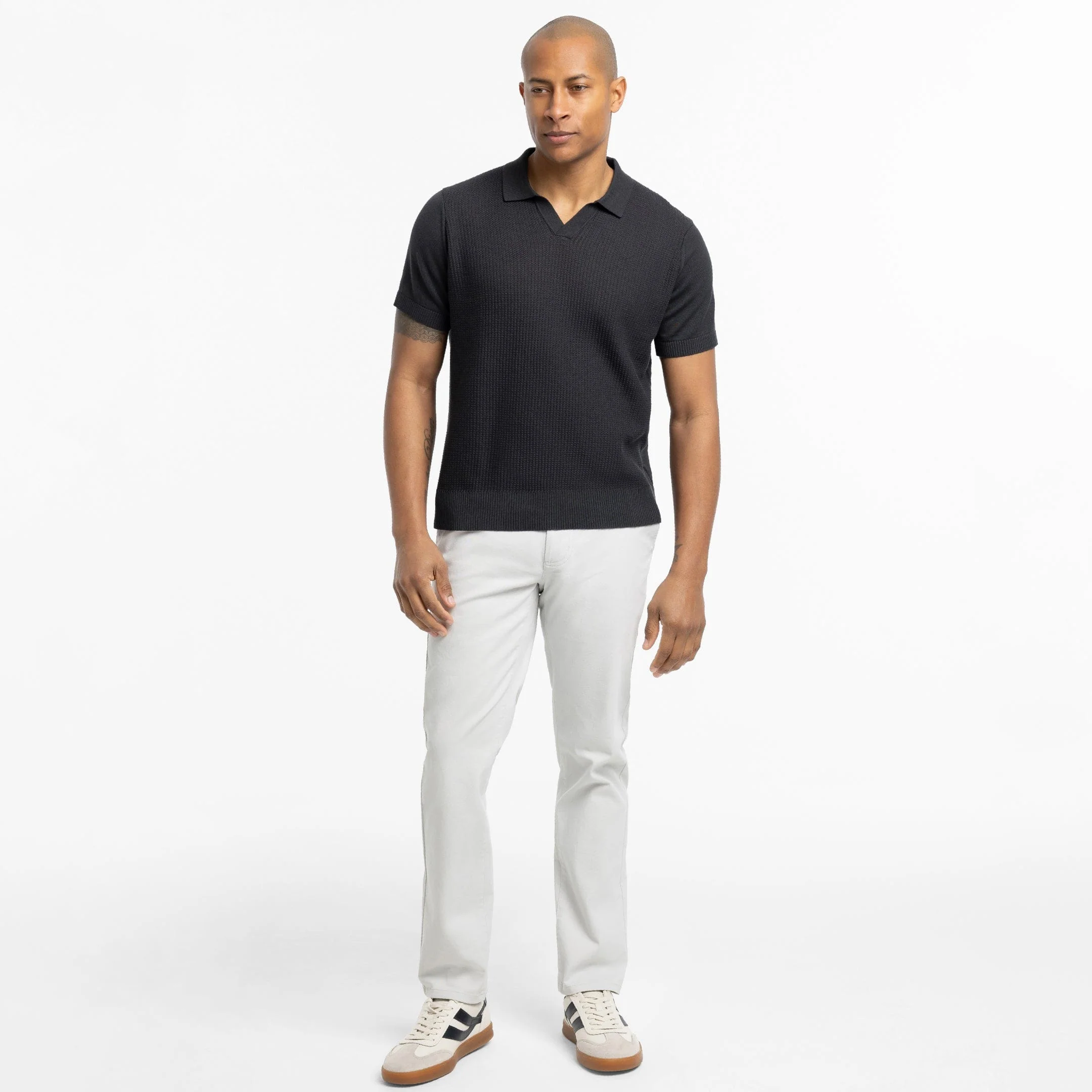 Black Knit Polo - Image 6