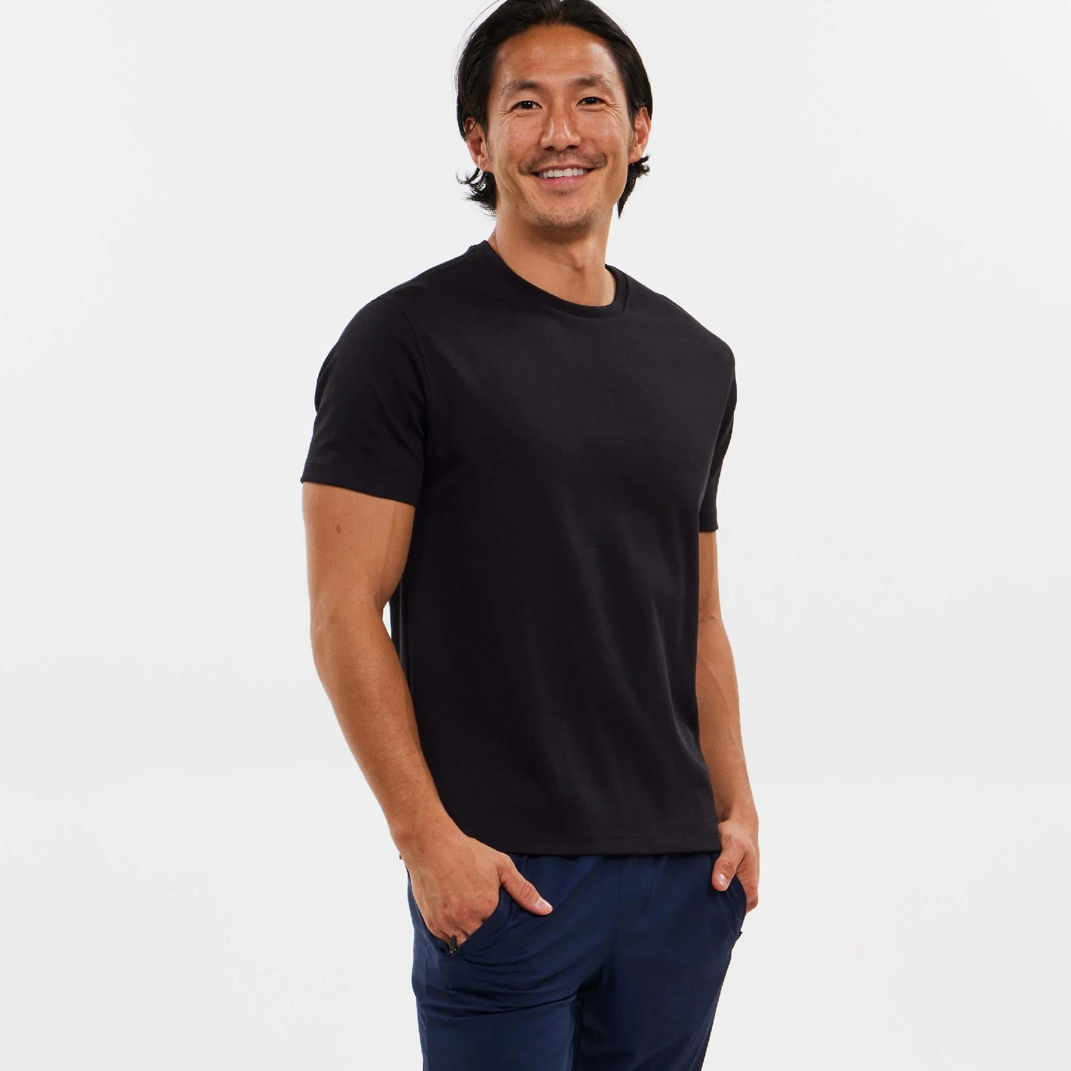 Black Luxury Soft Touch Crew Neck Tee - Image 6