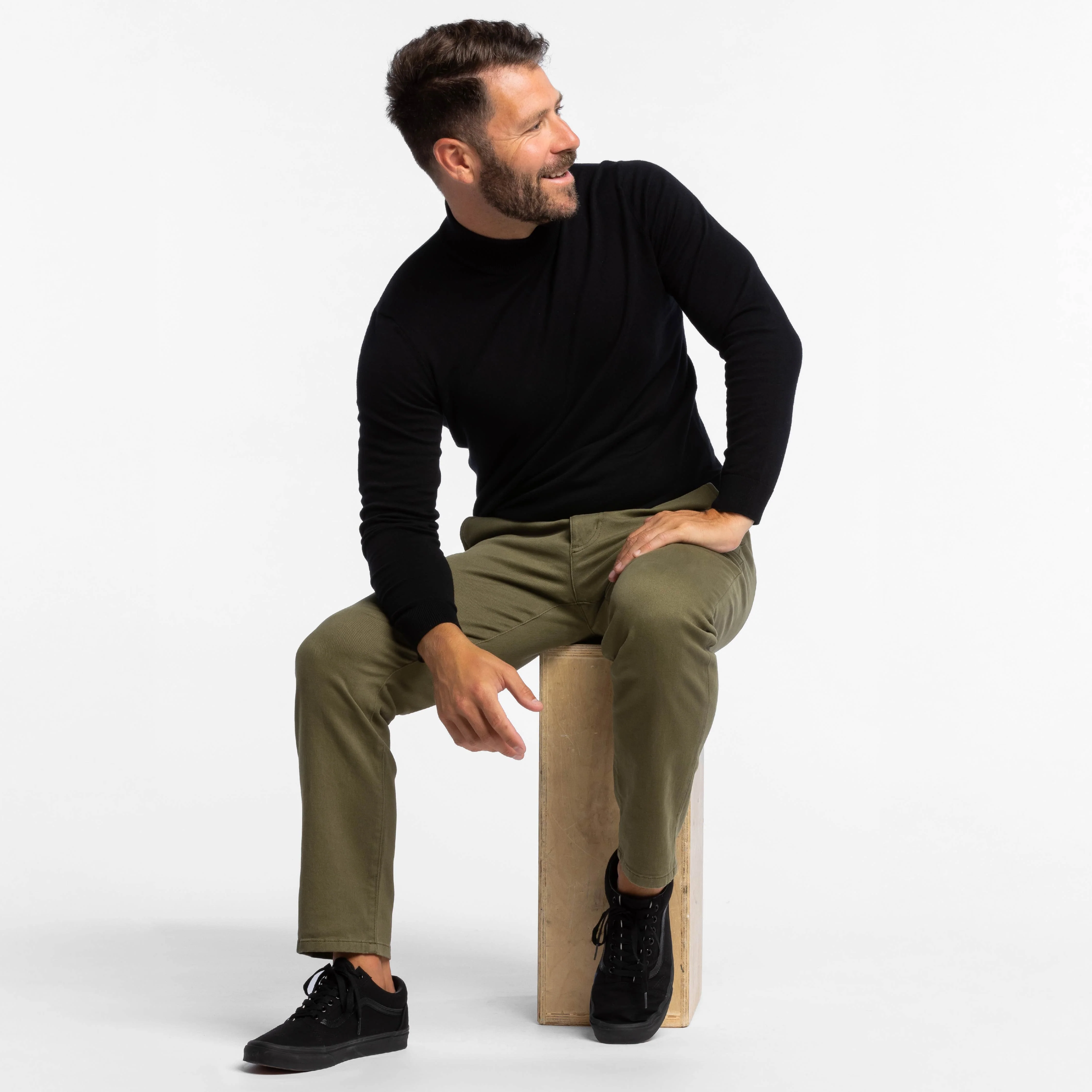 Black Mock Neck Sweater - Image 2