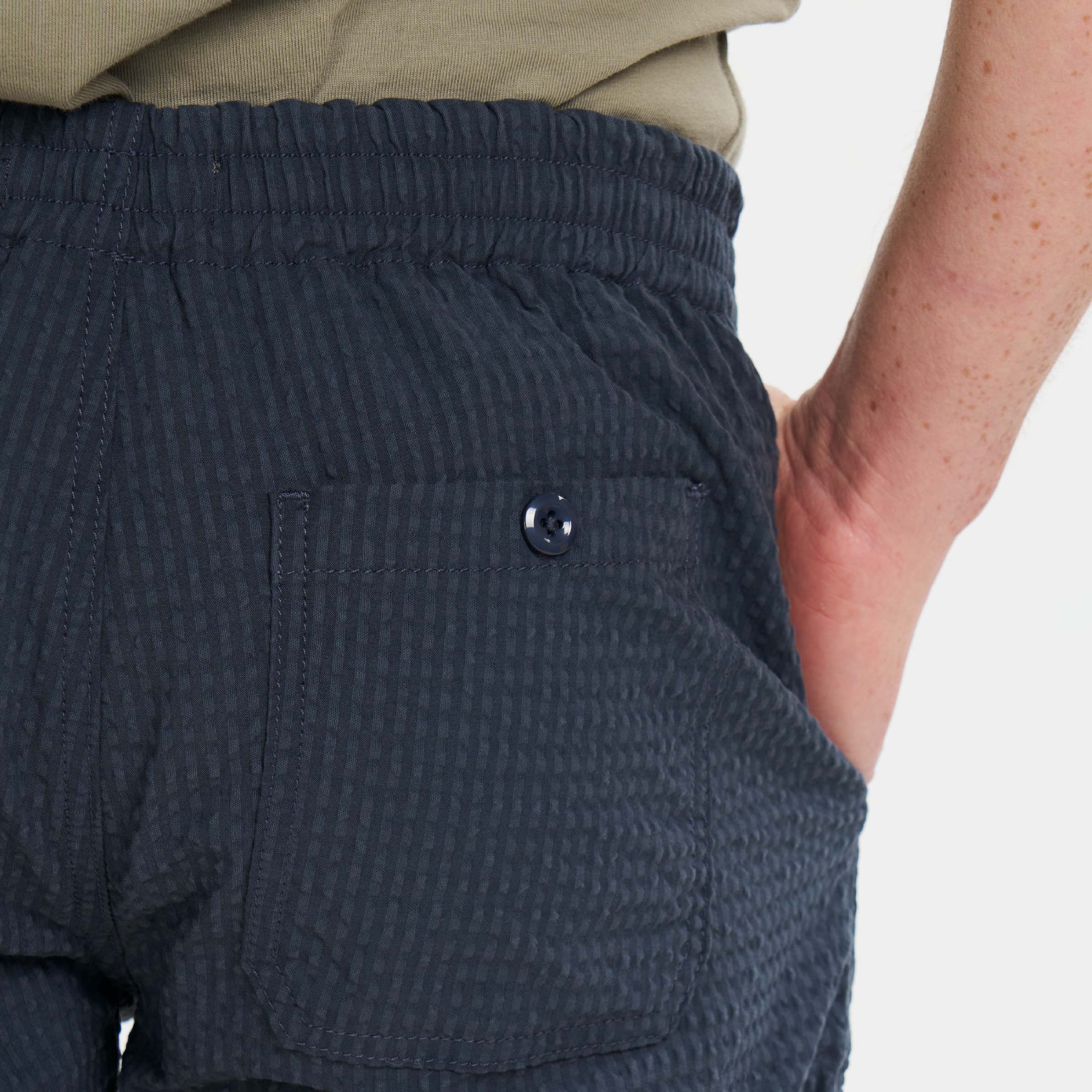 Black Seersucker Deck Short - Image 5