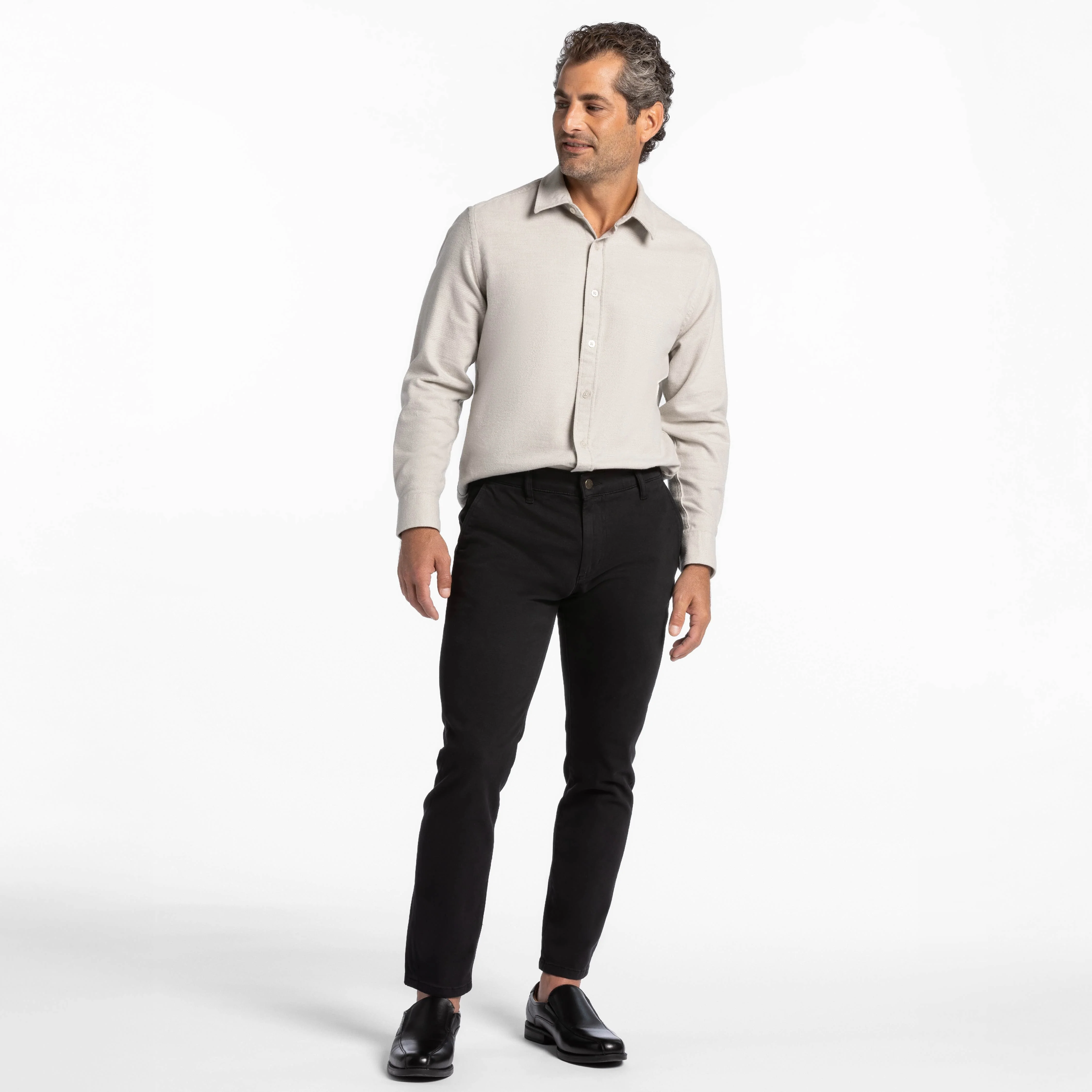 Black Washed Stretch Chino - Image 2