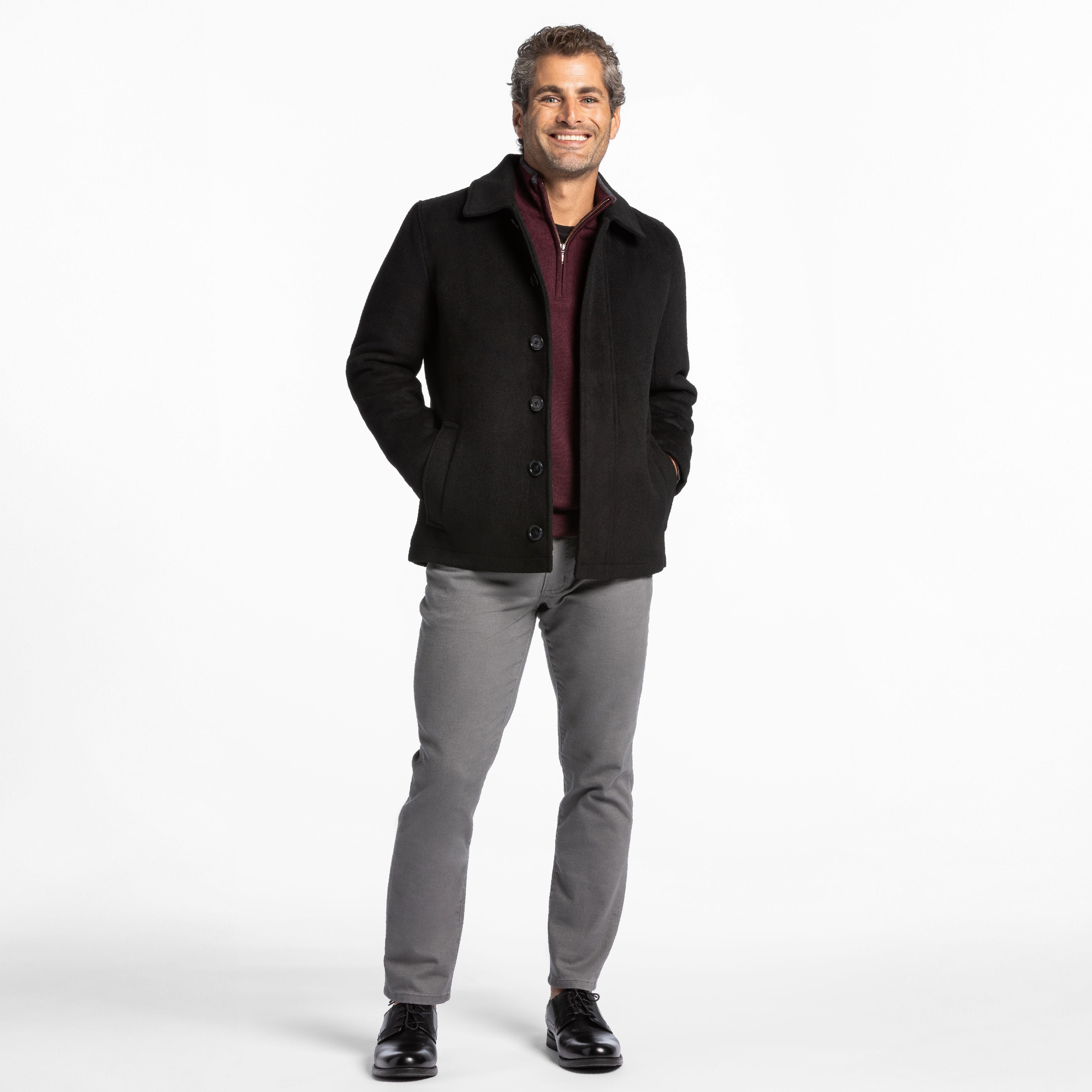 Black Wool Peacoat - Image 2