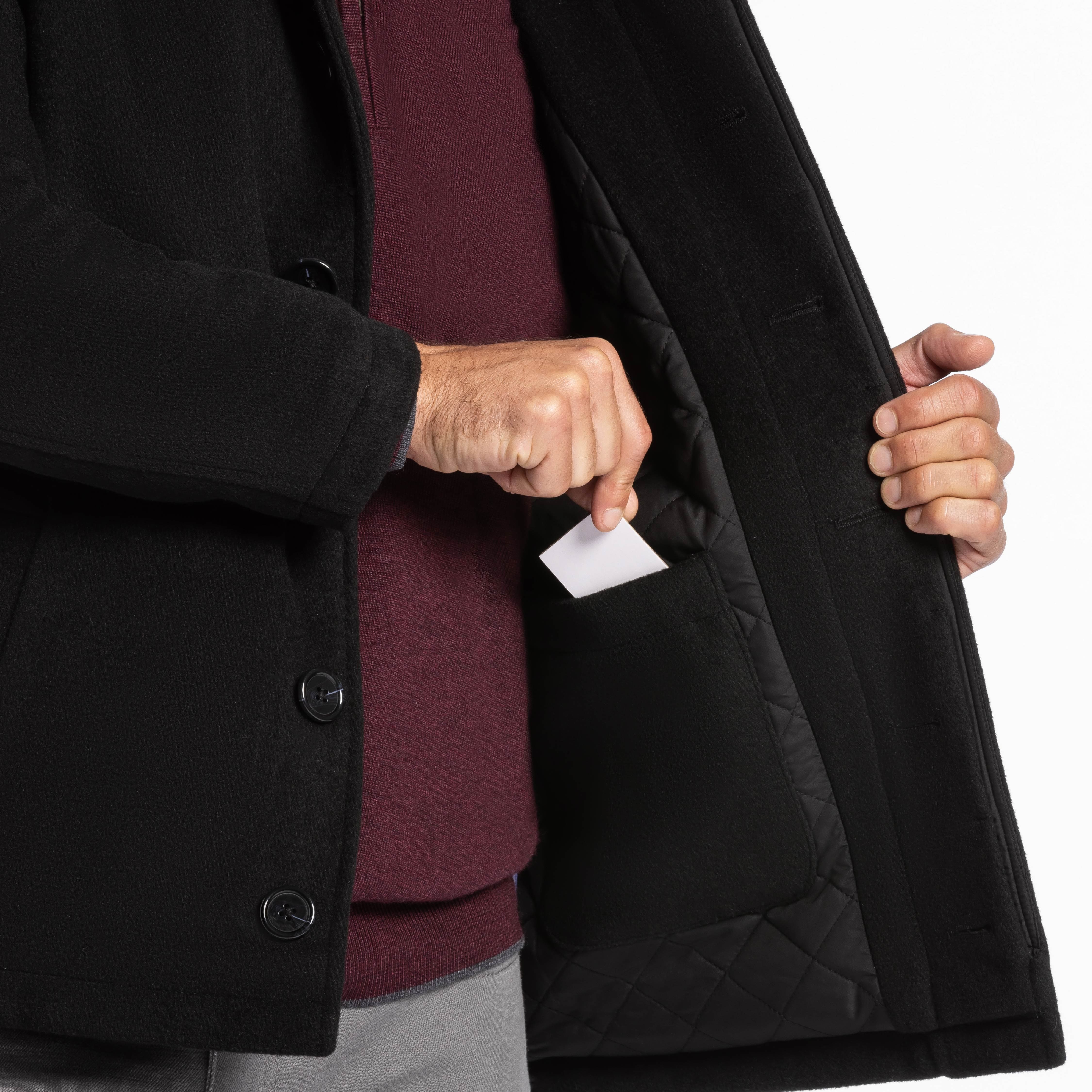 Black Wool Peacoat - Image 5