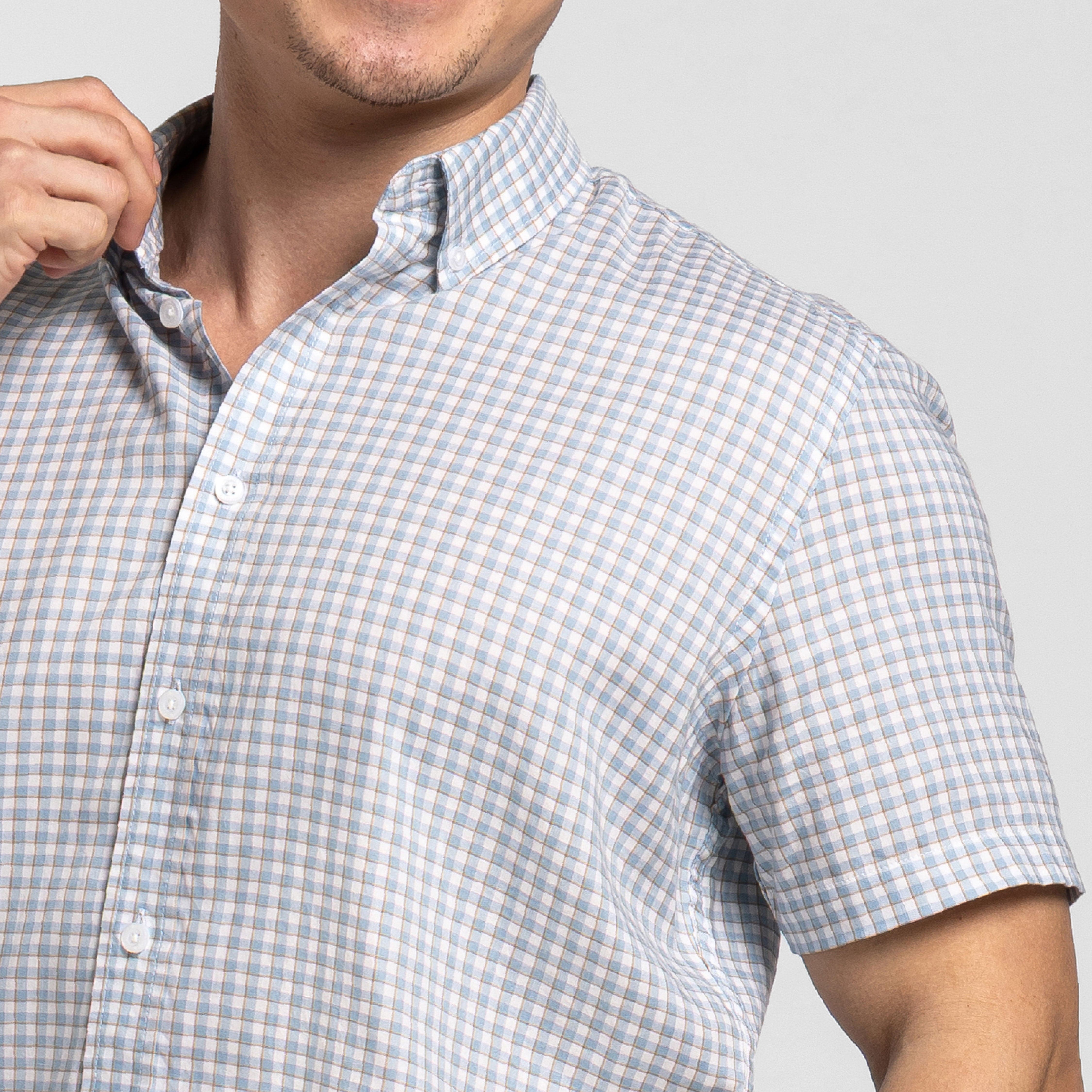 Blue Cedar Plaid Short Sleeve Shirt - Image 4