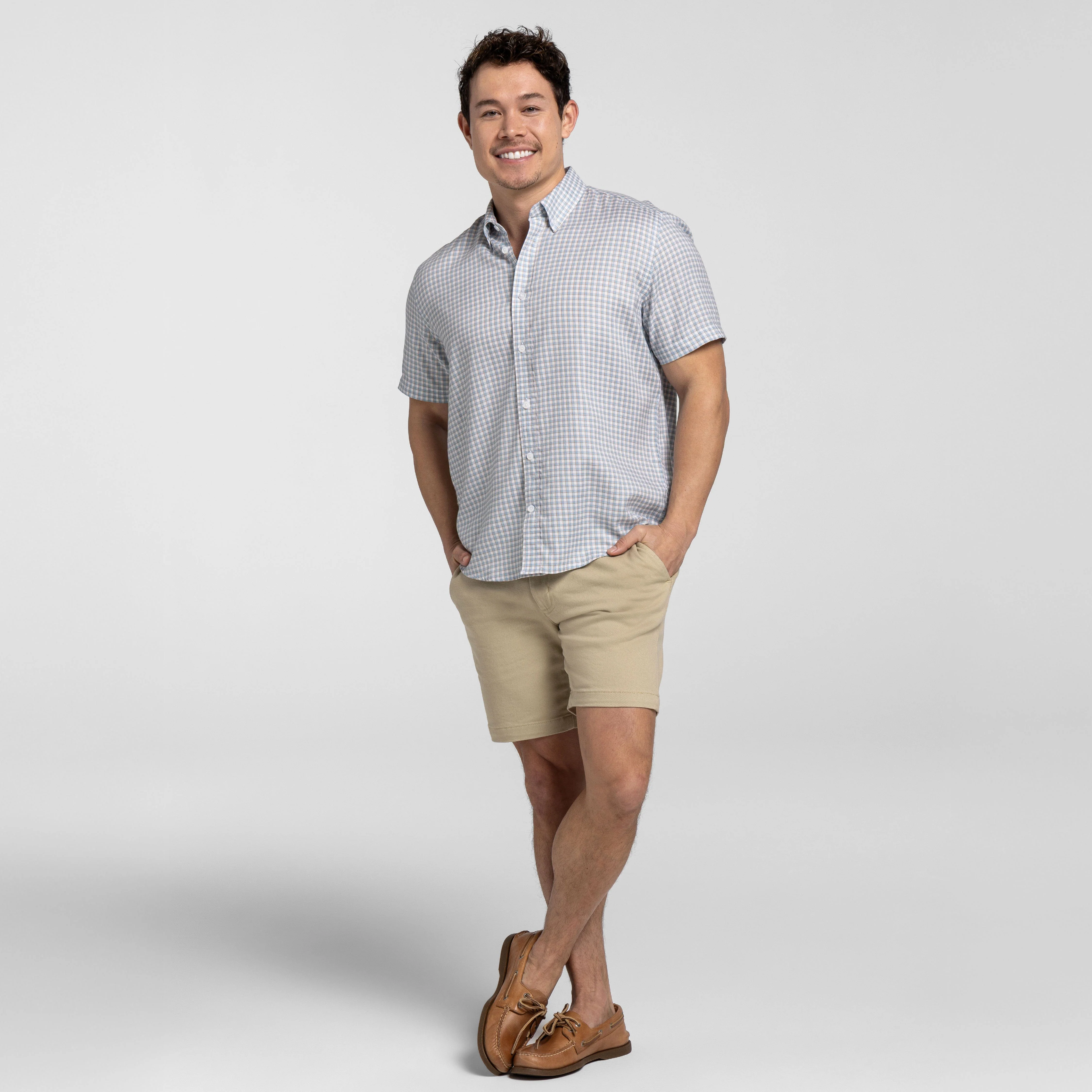 Blue Cedar Plaid Short Sleeve Shirt - Image 6