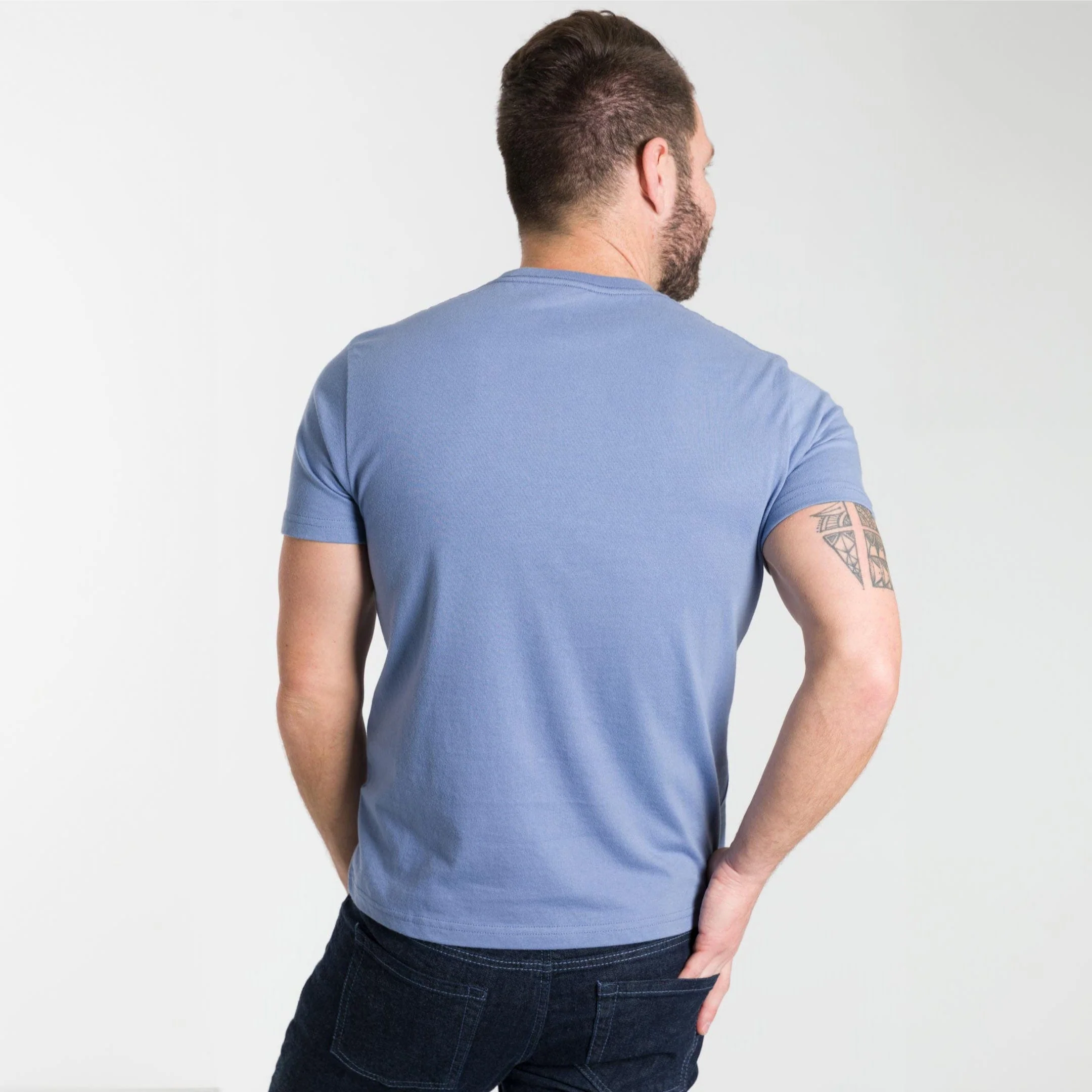 Blue Crew Neck Tee - Image 3