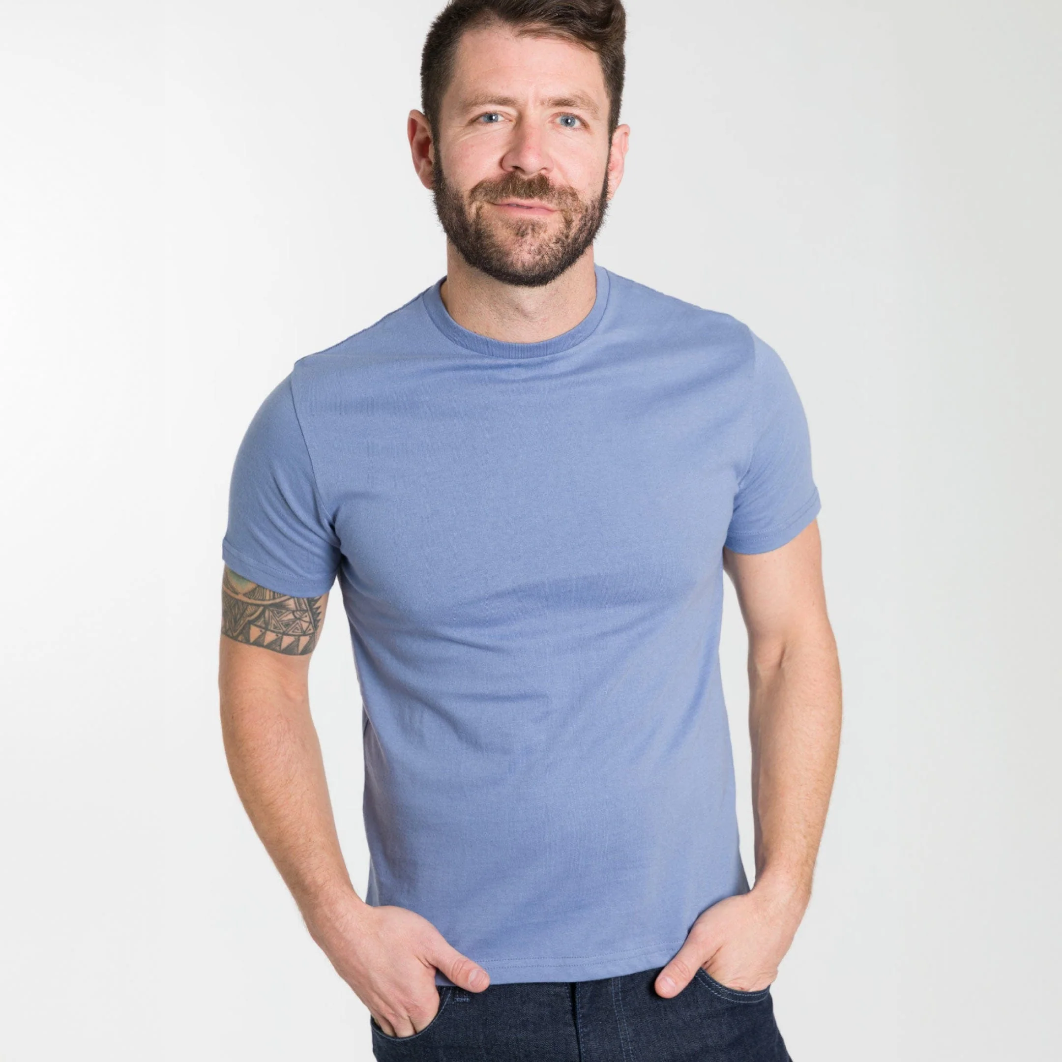 Blue Crew Neck Tee - Image 6