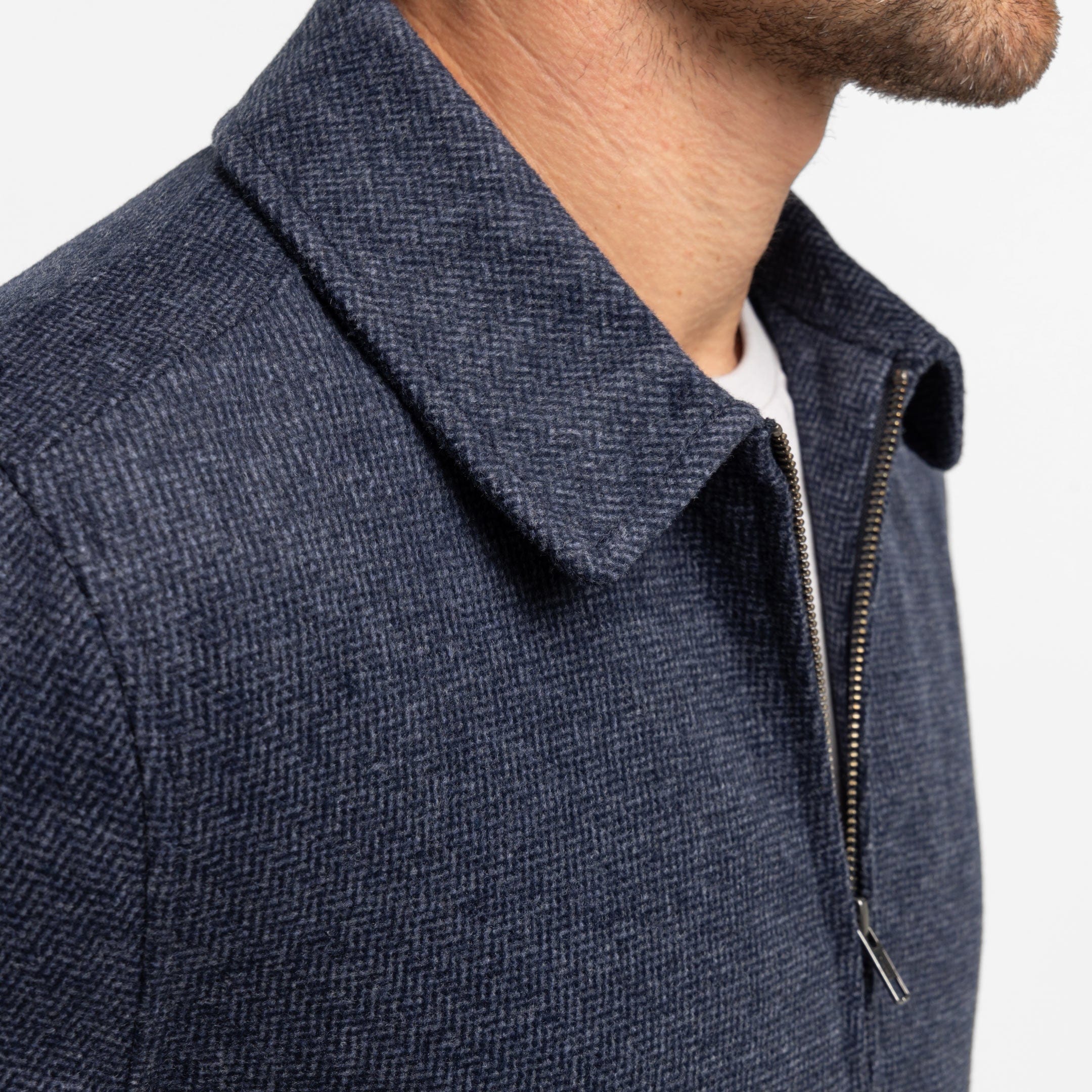 Blue Herringbone City Jacket - Image 5