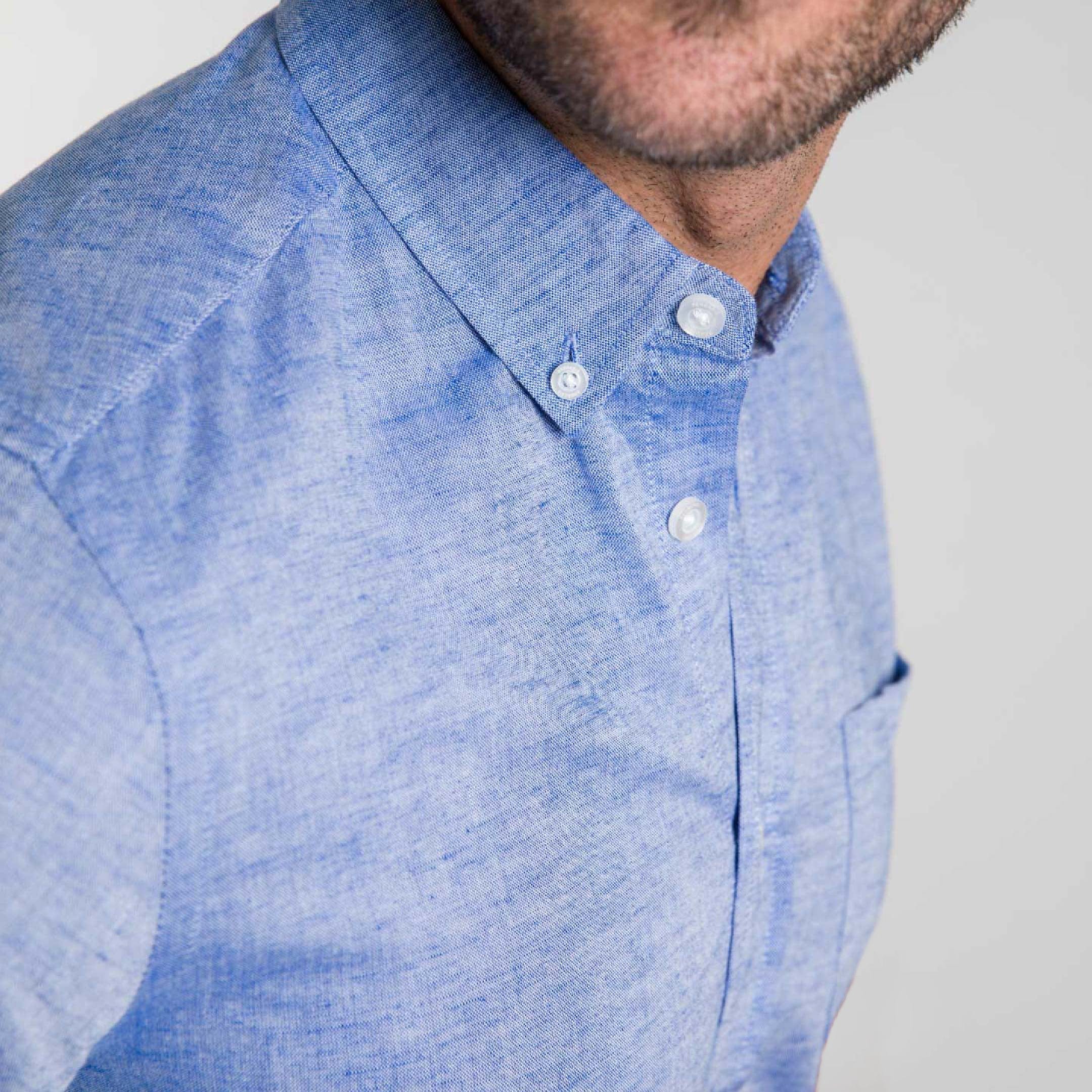Blue Linen Shirt - Image 4