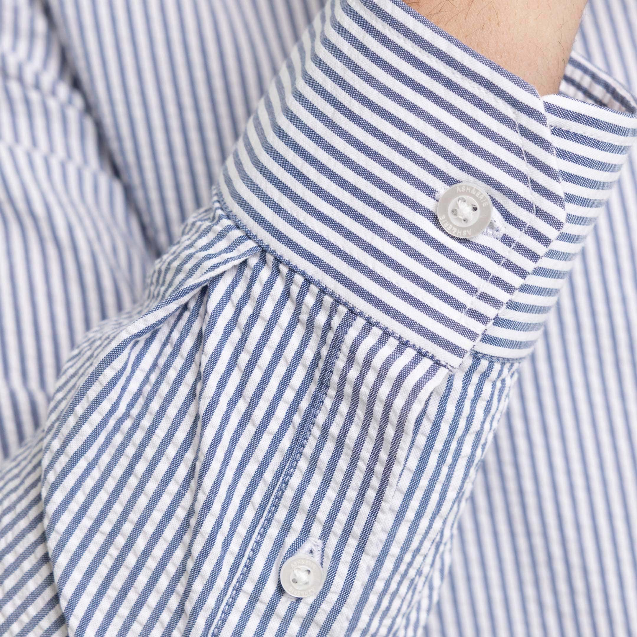 Blue Stripe Seersucker Shirt - Image 5
