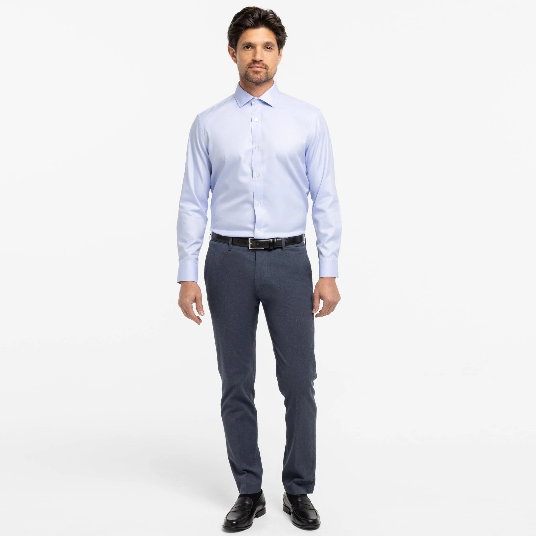 Blue Twill Dress Shirt - Image 2