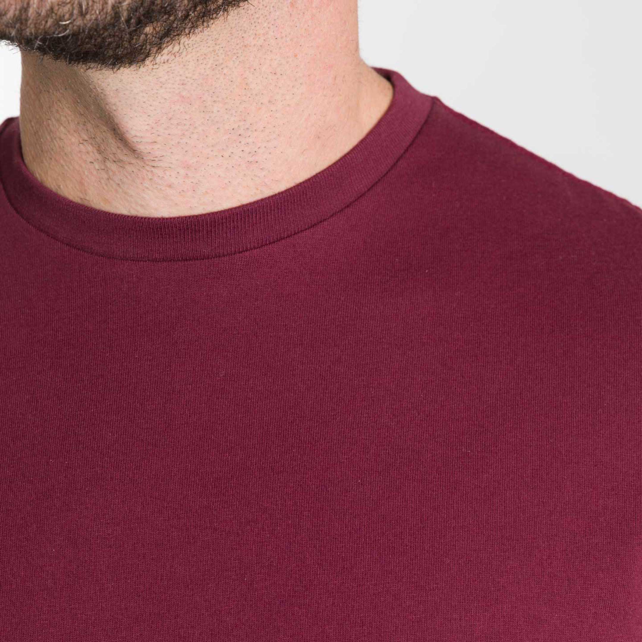 Burgundy Crew Neck Tee - Image 4