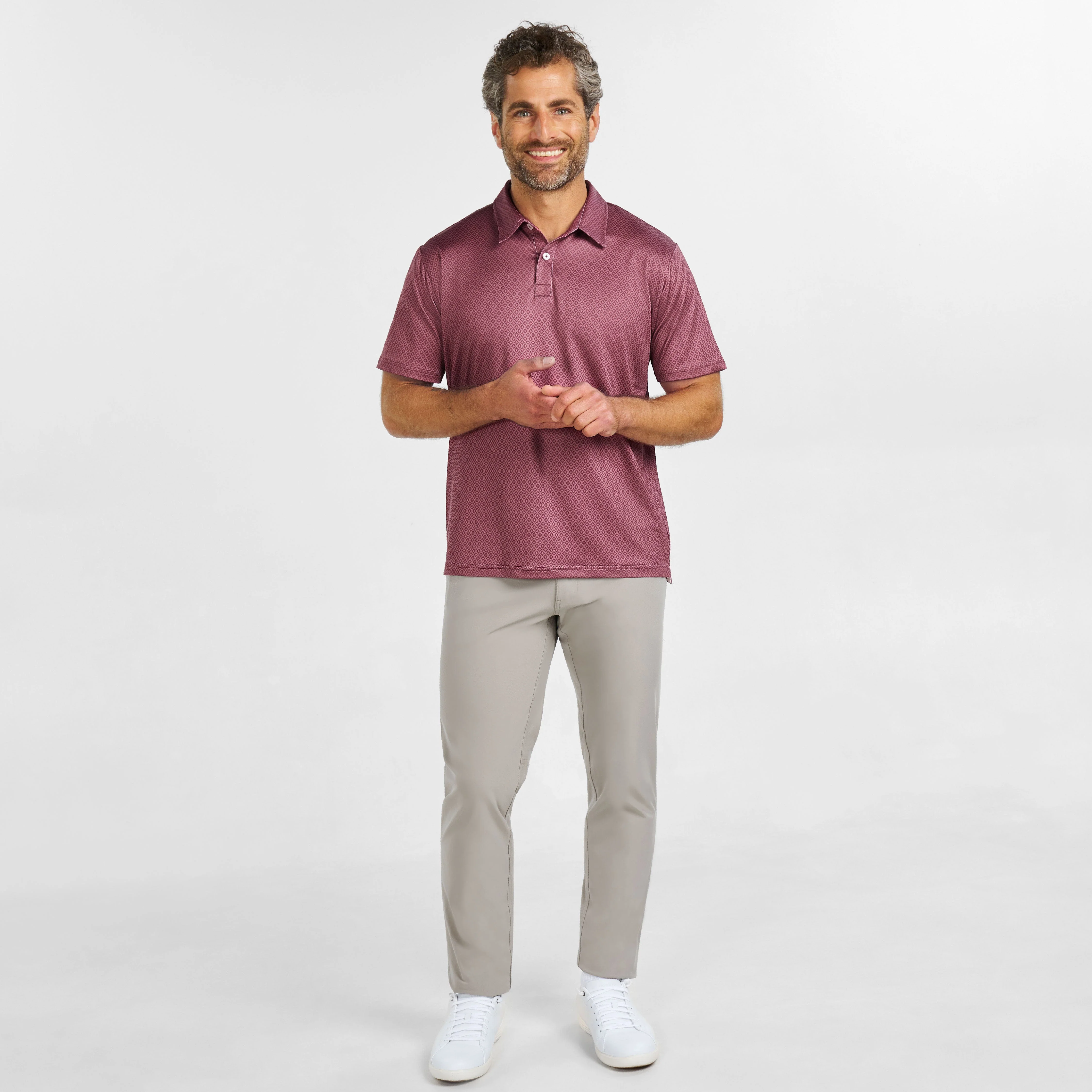 Burgundy Links Tech Polo - Image 2