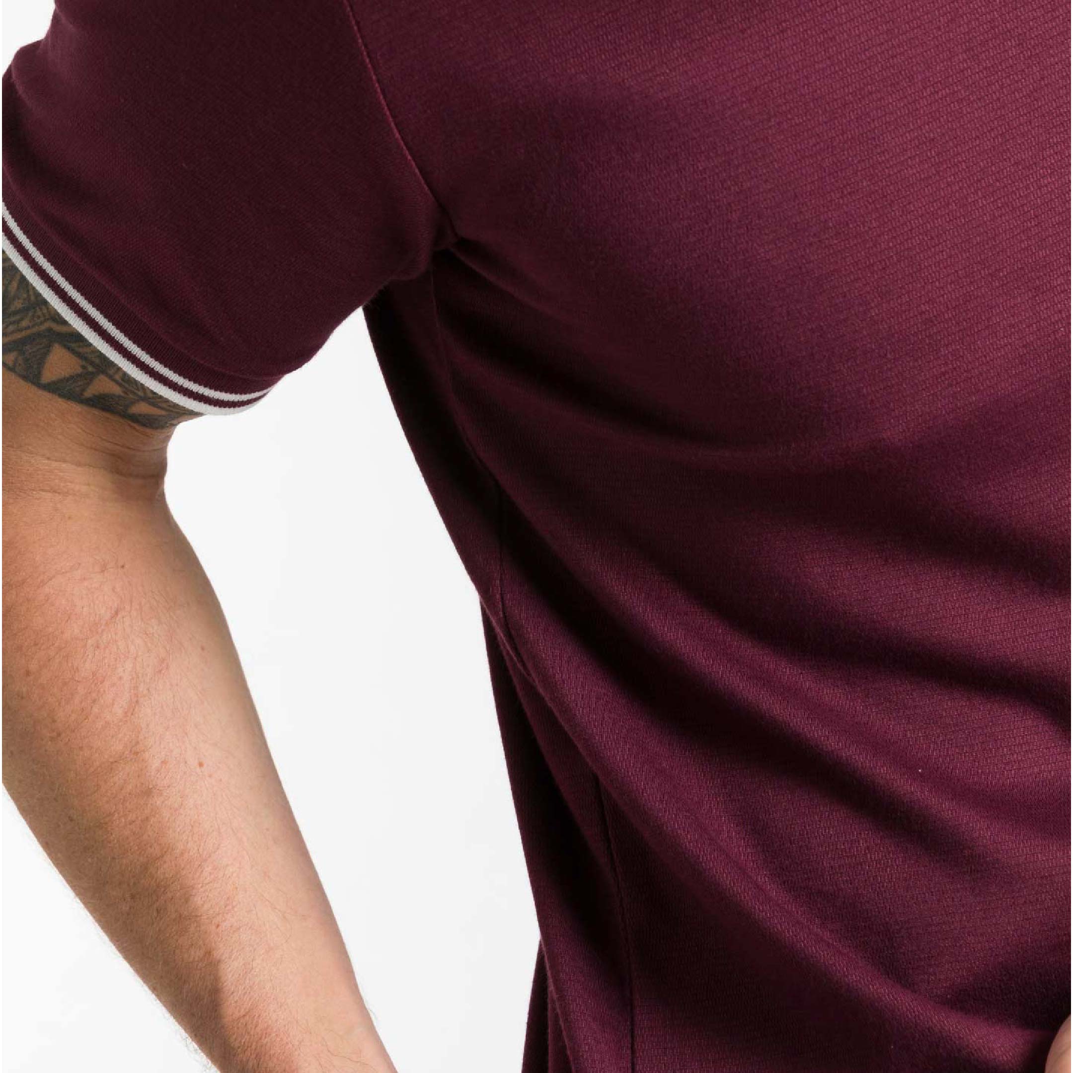 Burgundy Micro Pique Polo - Image 4