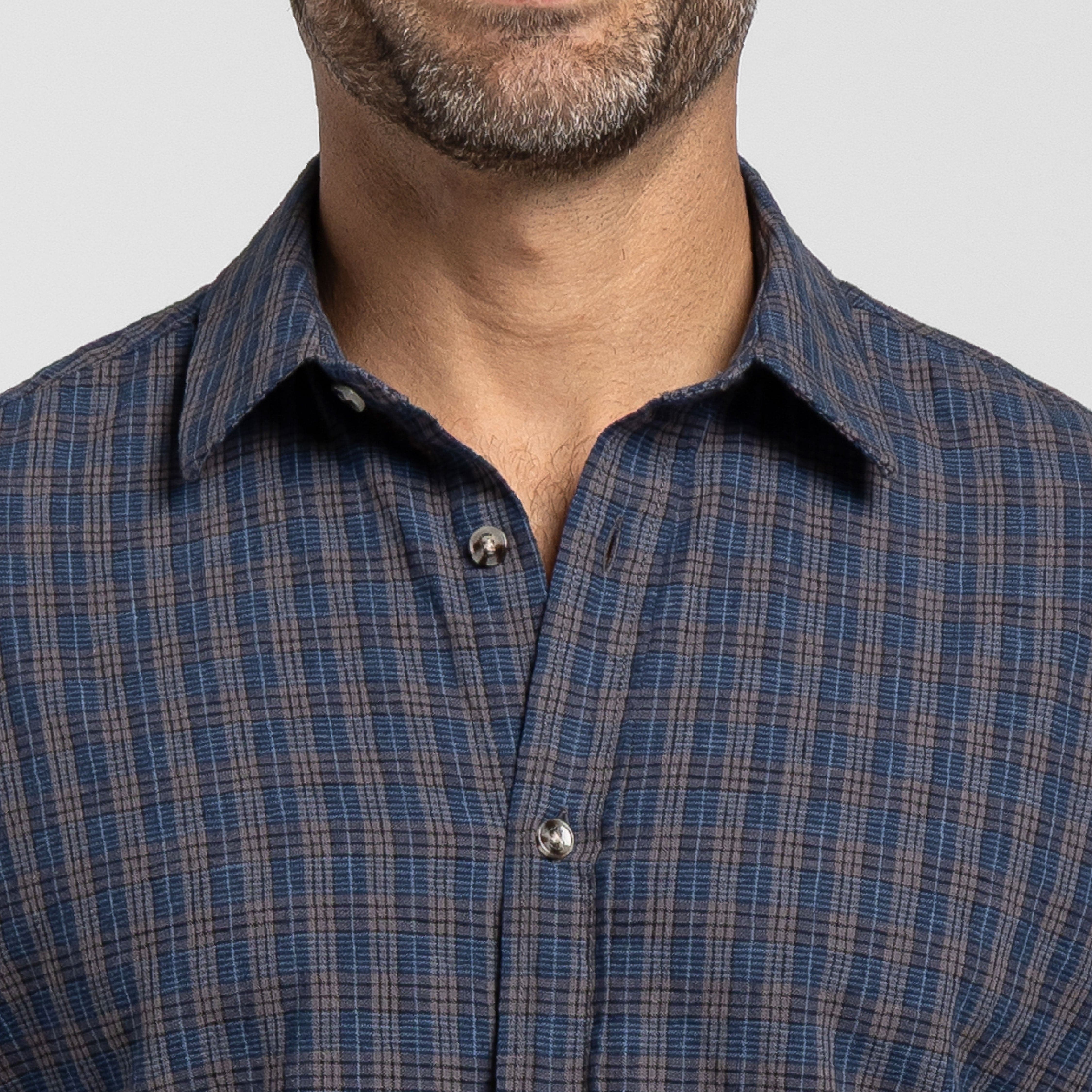 Buxton Blue Linen Shirt - Image 5