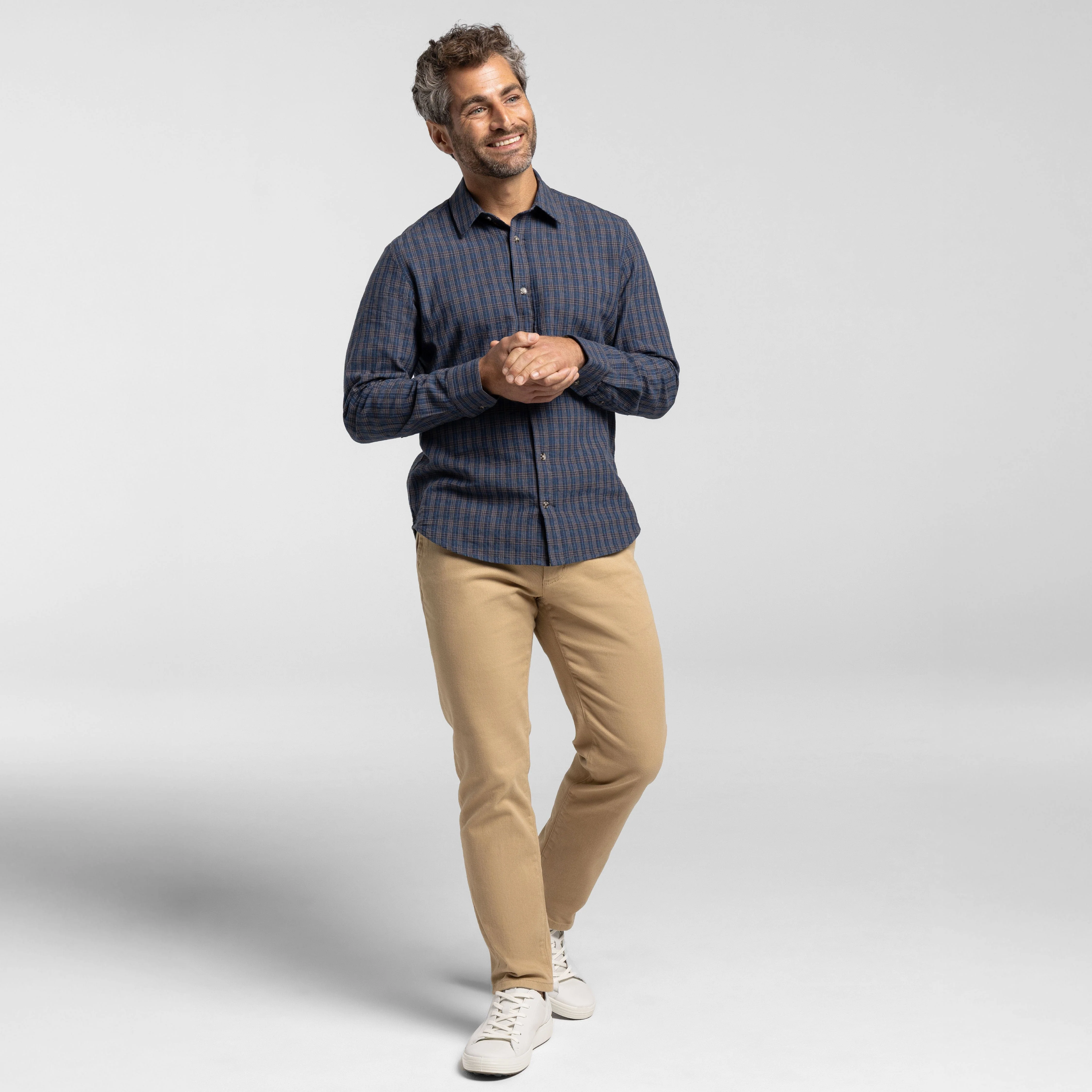 Buxton Blue Linen Shirt - Image 6