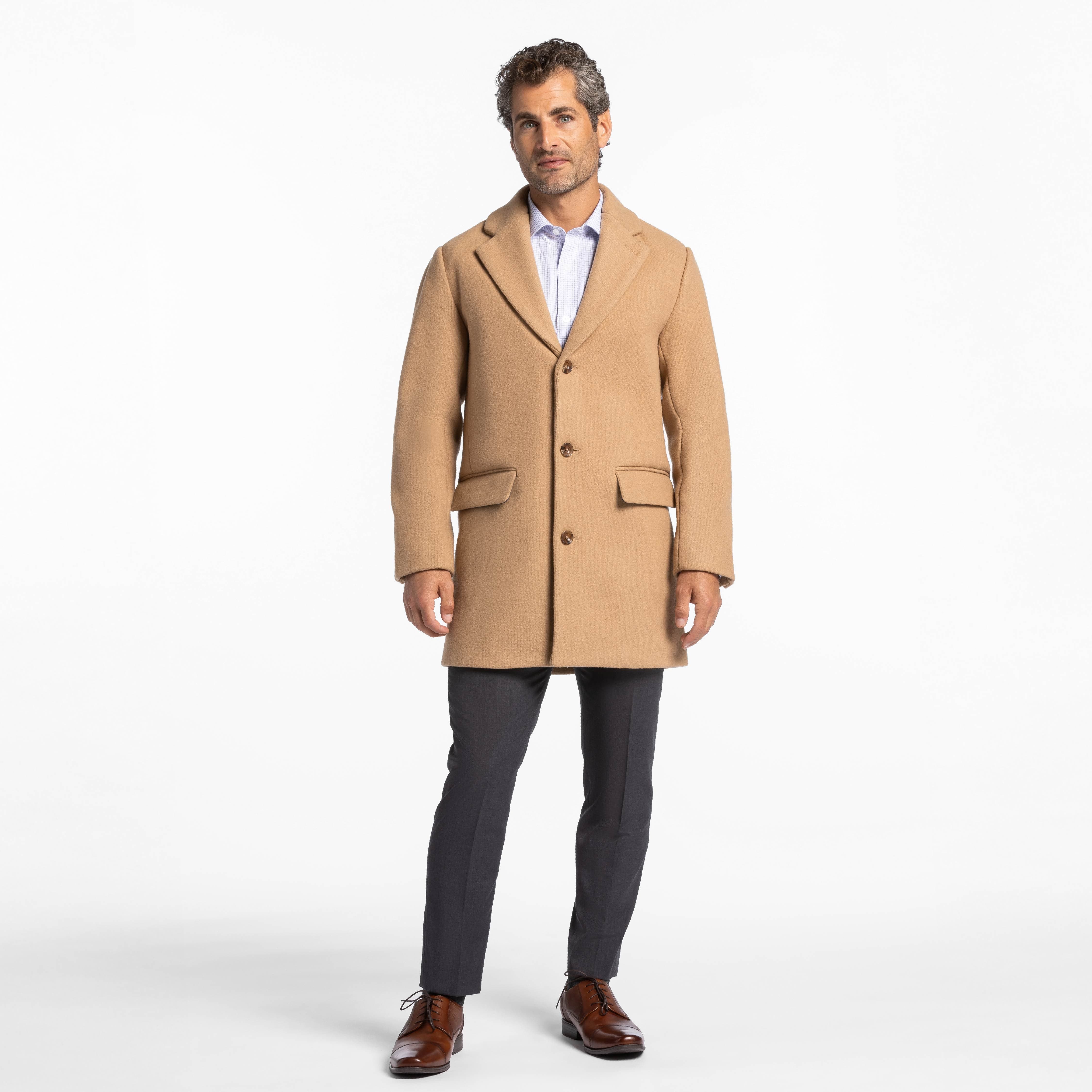 Camel Wool Top Coat - Image 2
