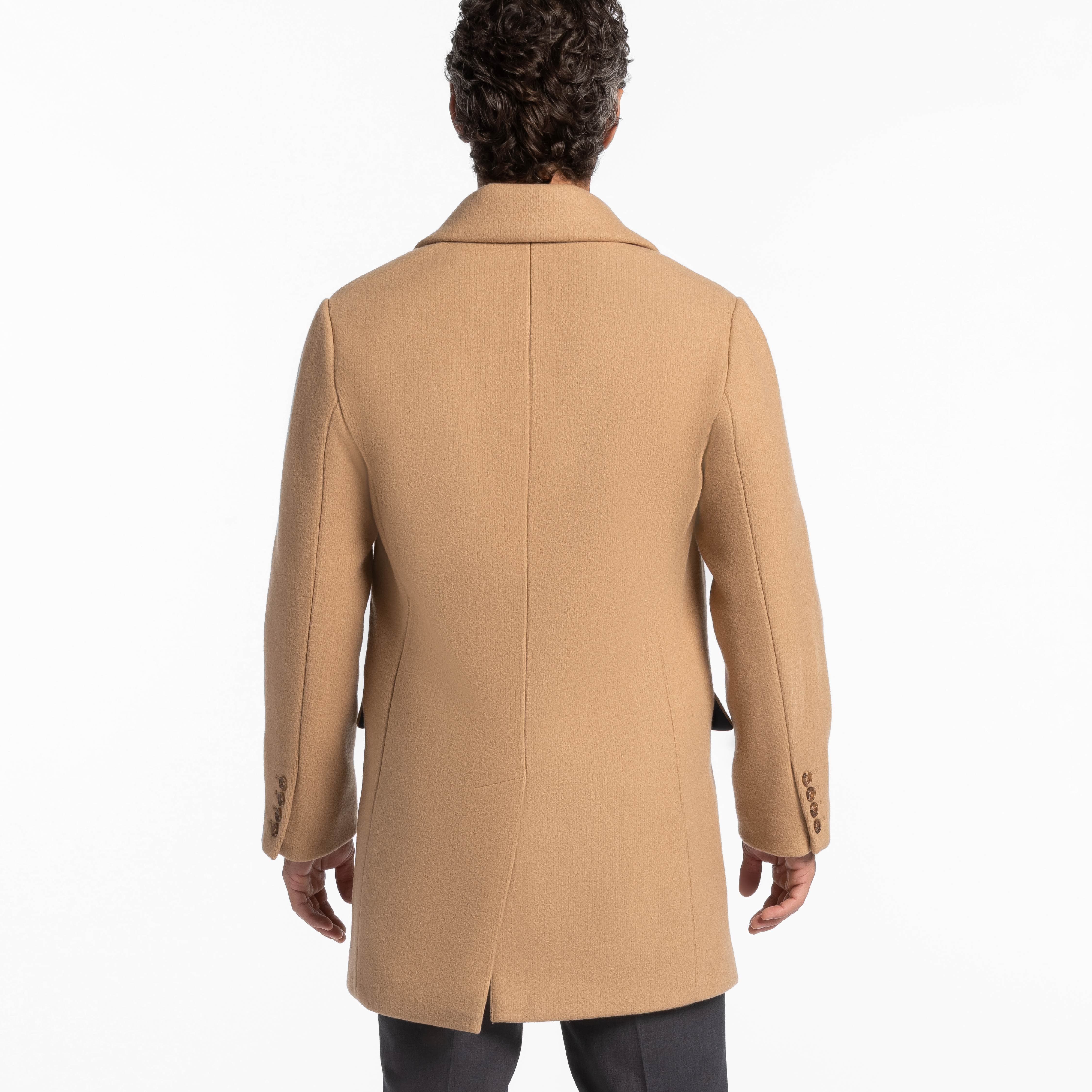 Camel Wool Top Coat - Image 3