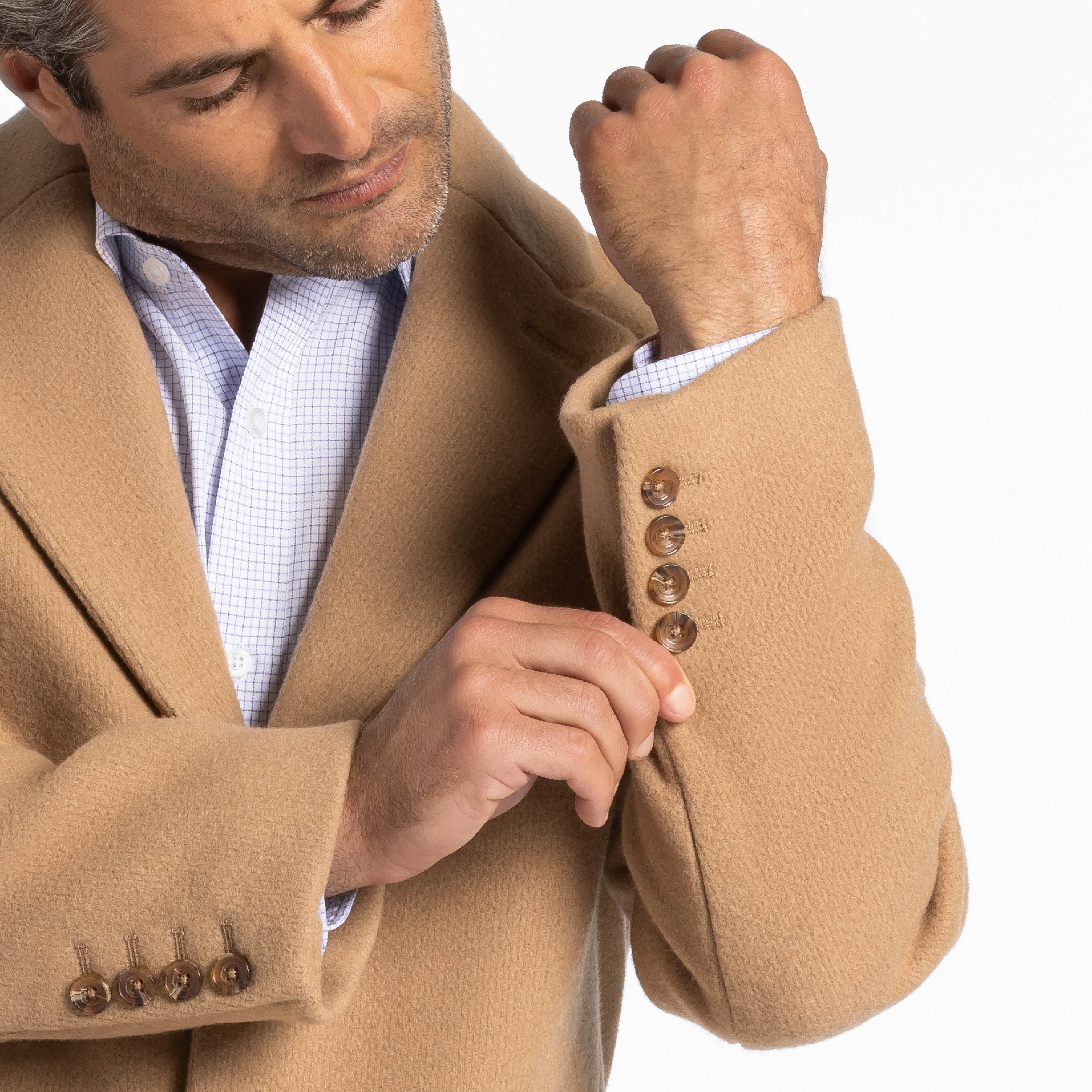 Camel Wool Top Coat - Image 5