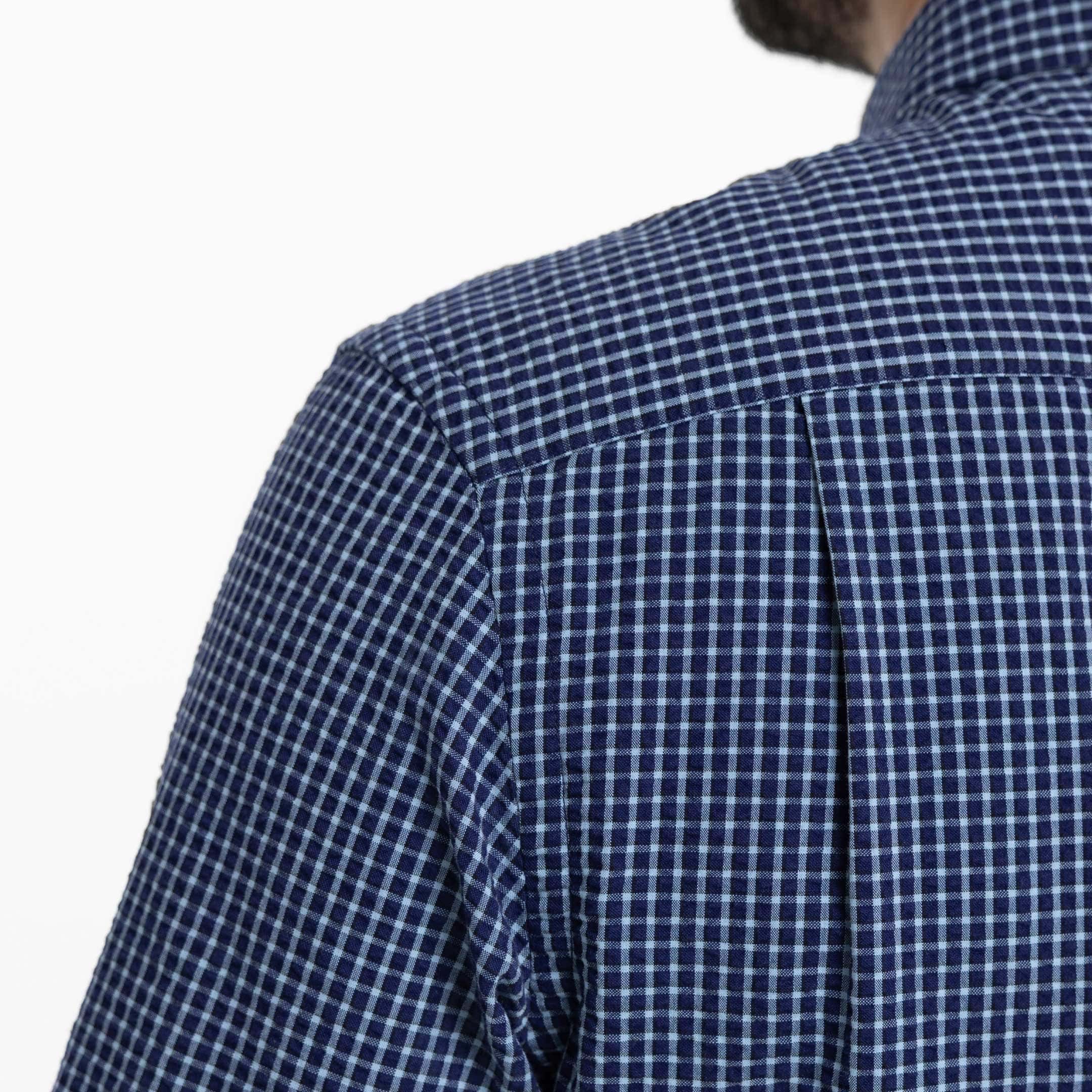 Cape Plaid Seersucker Short Sleeve Shirt - Image 5