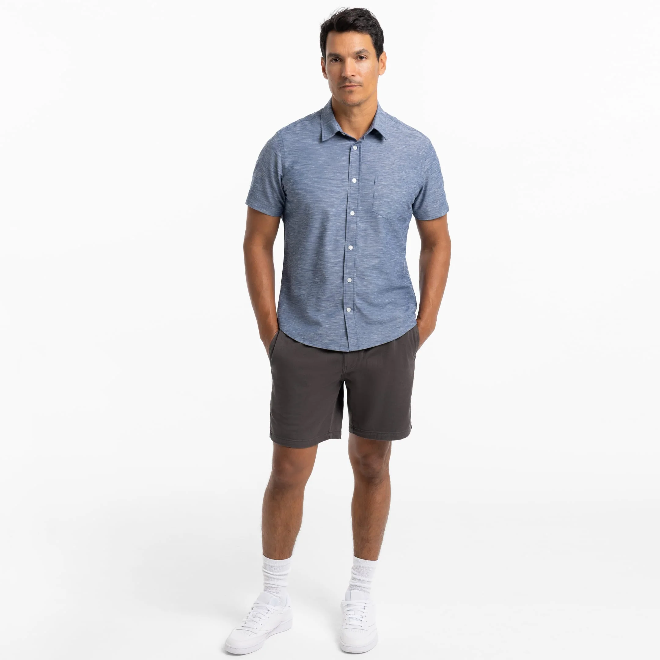 Charcoal Easy Chino Short - Image 6
