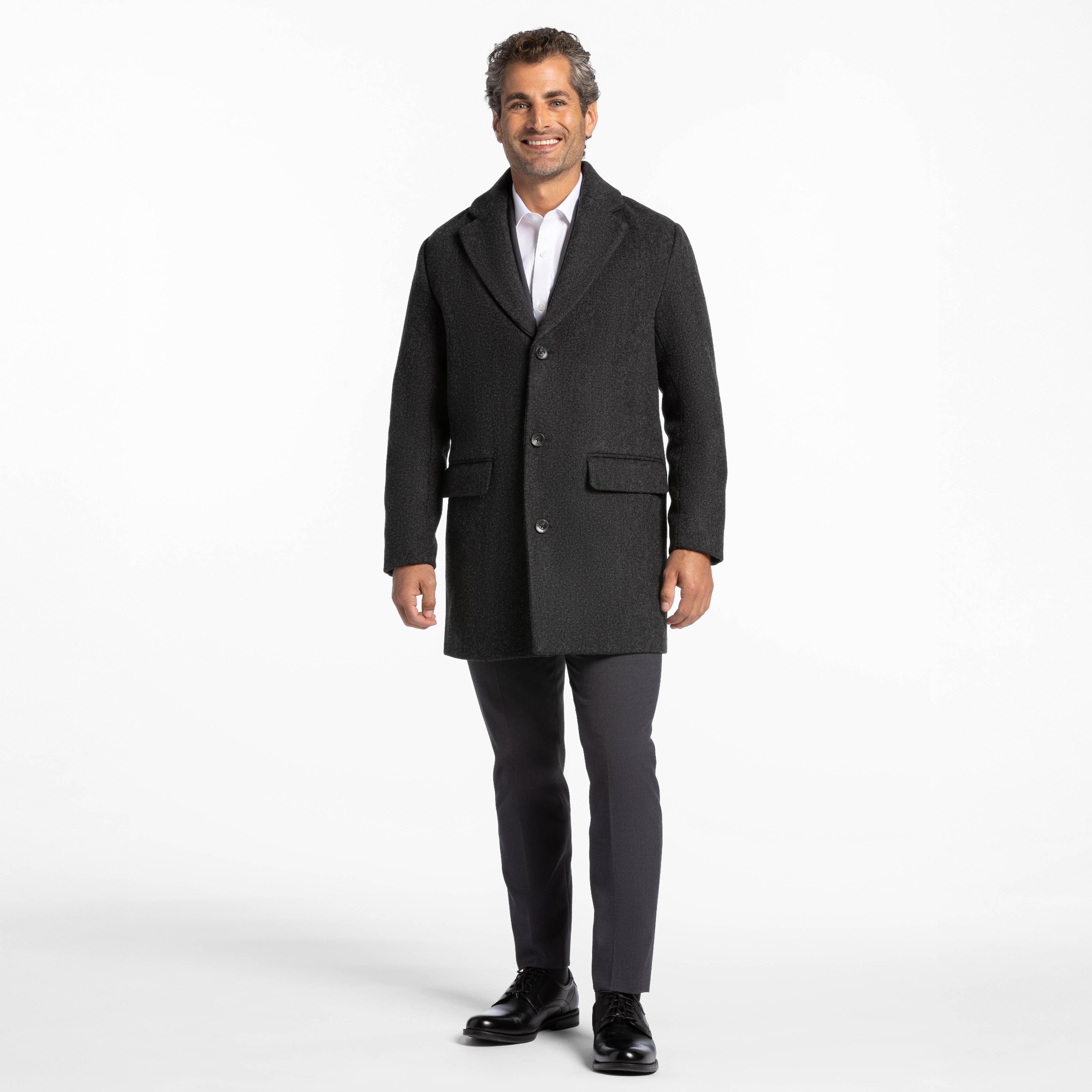 Charcoal Wool Top Coat - Image 6