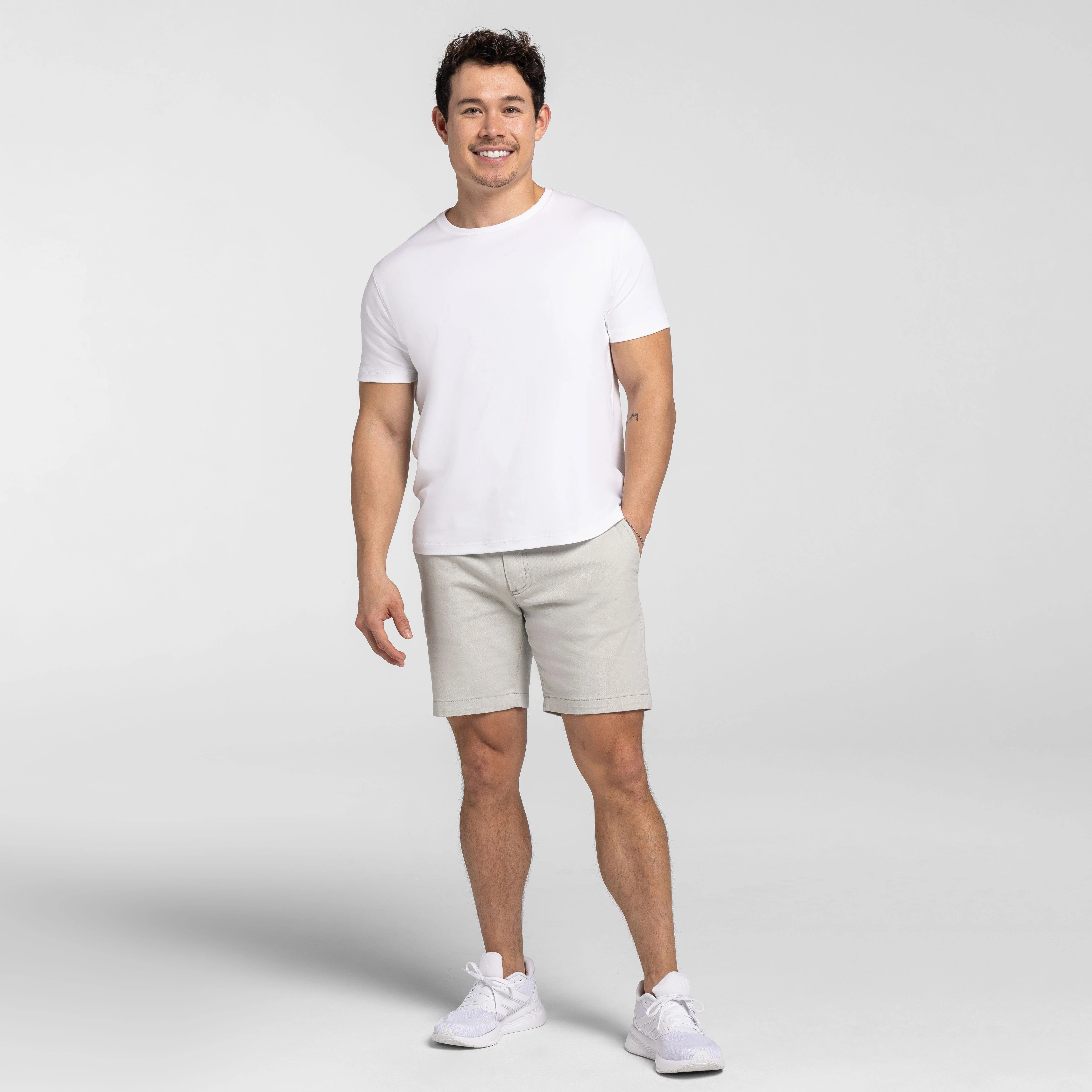 Cloud Grey Lightweight Stretch Chino Short - Image 2