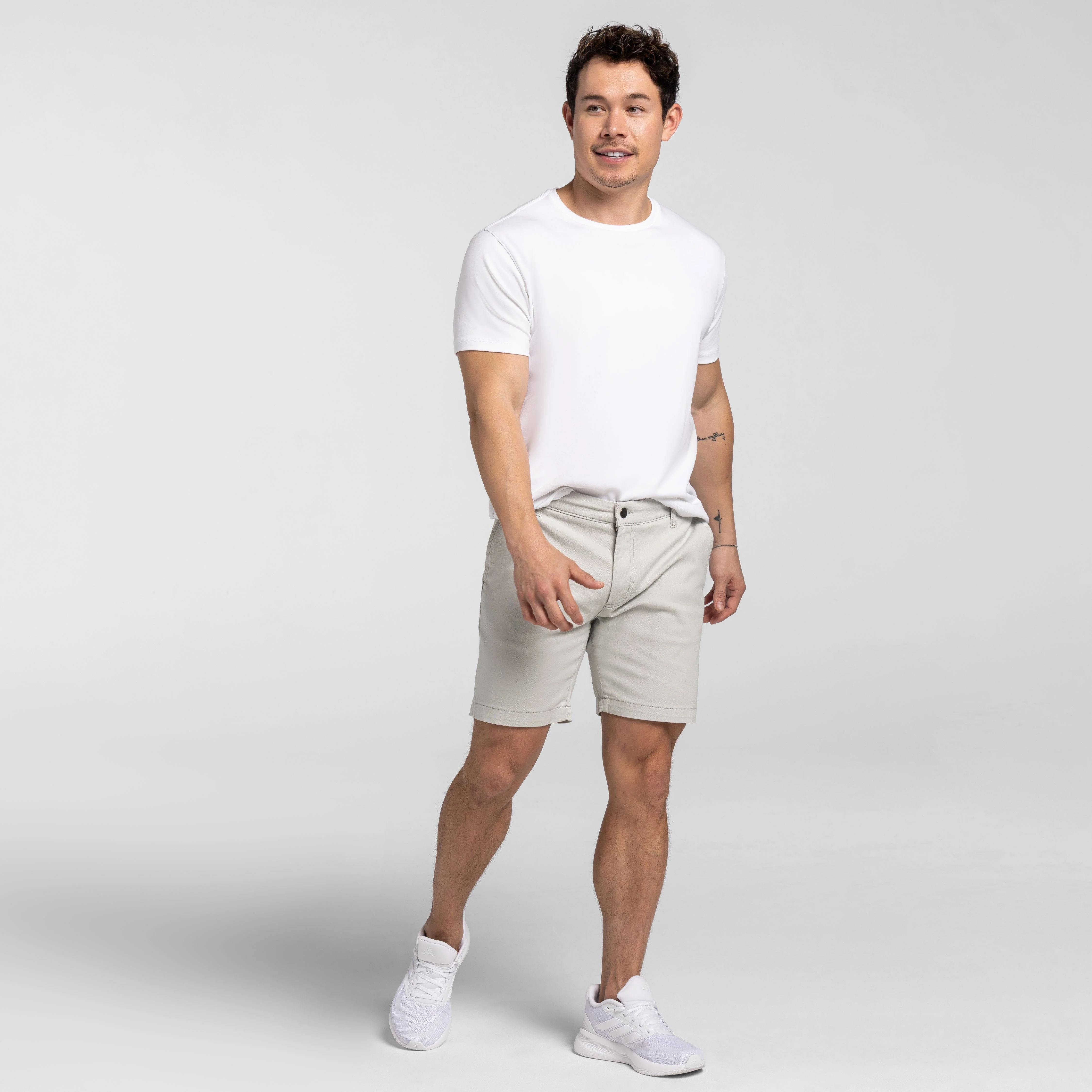 Cloud Grey Lightweight Stretch Chino Short - Image 6