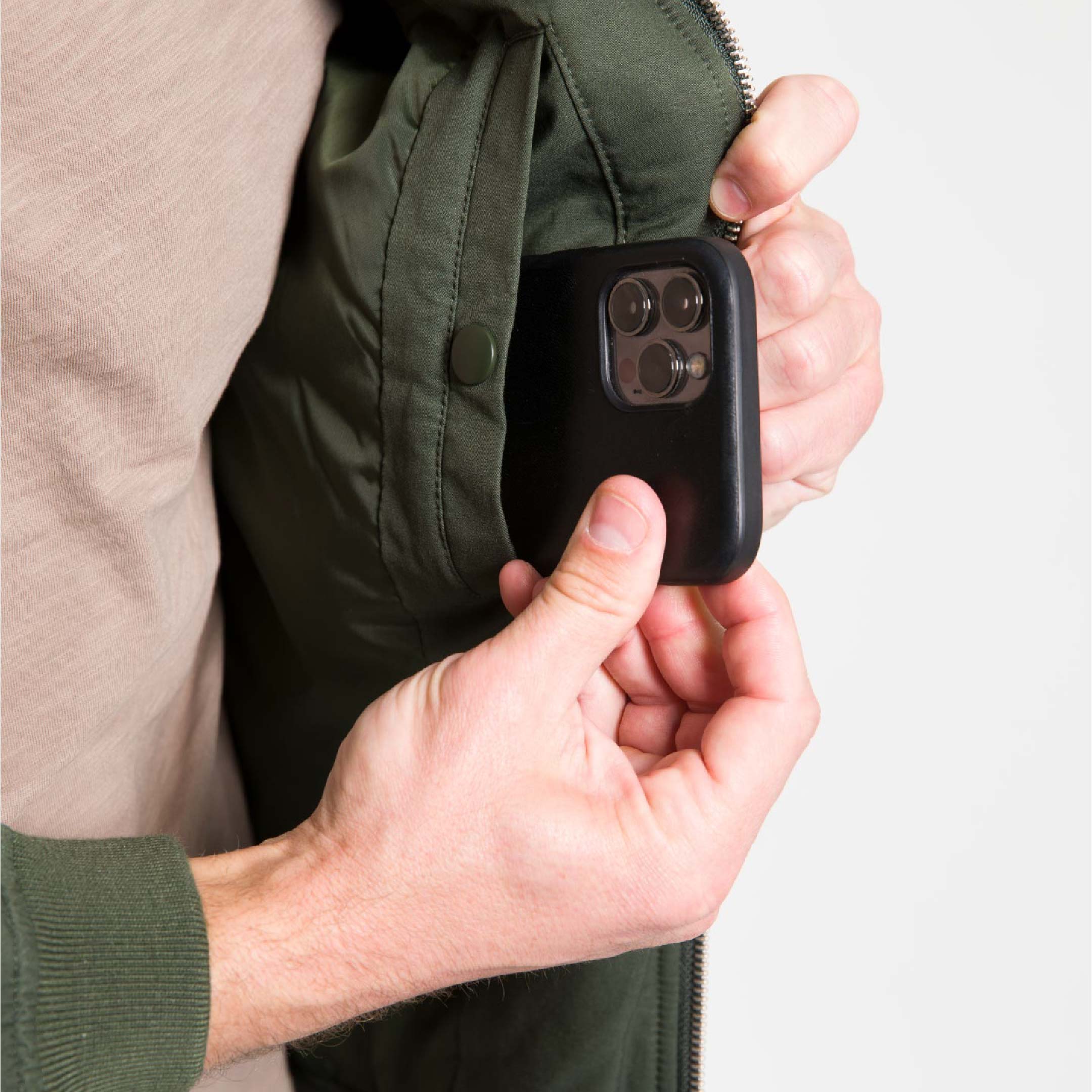 Dark Green Bomber Jacket - Image 4
