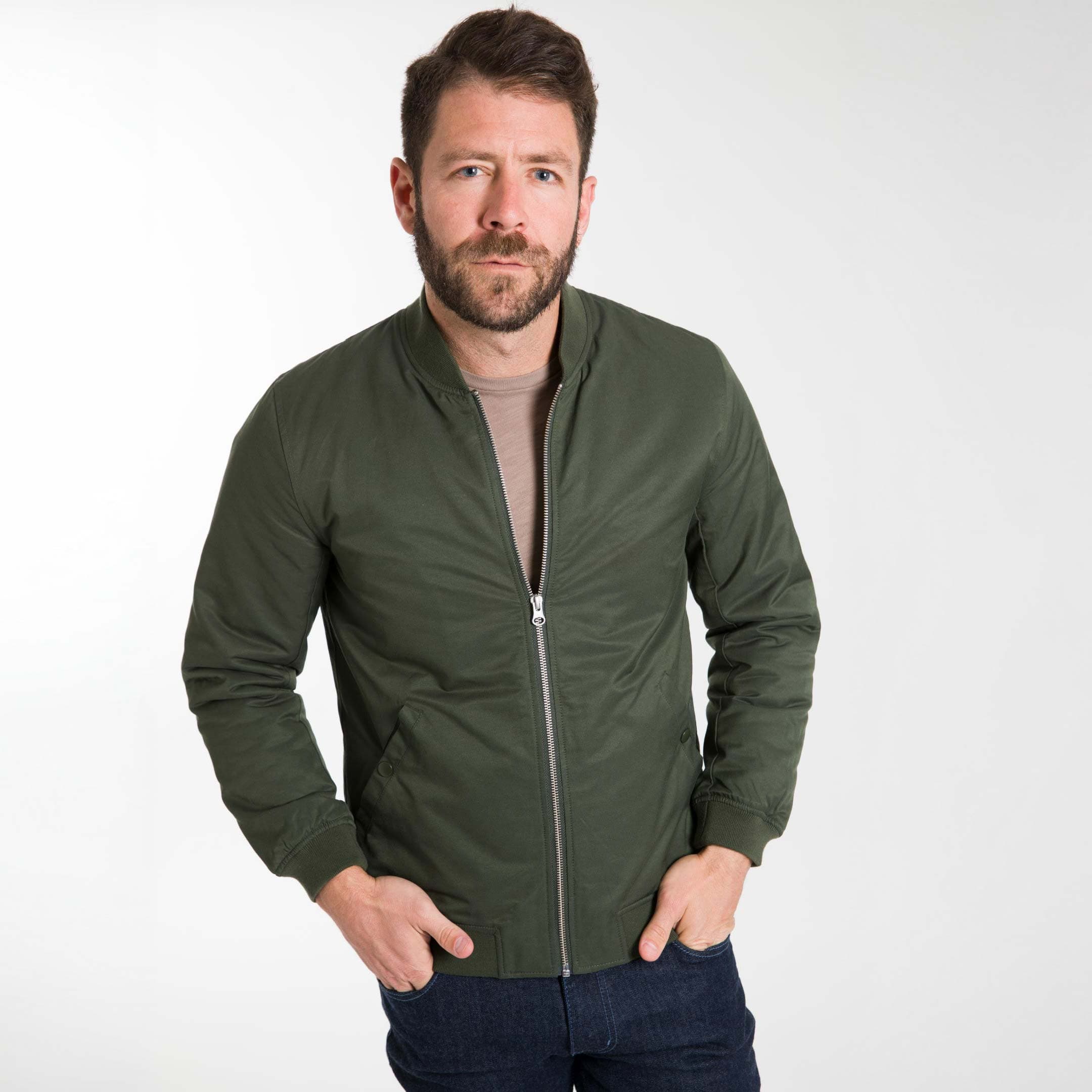 Dark Green Bomber Jacket - Image 6