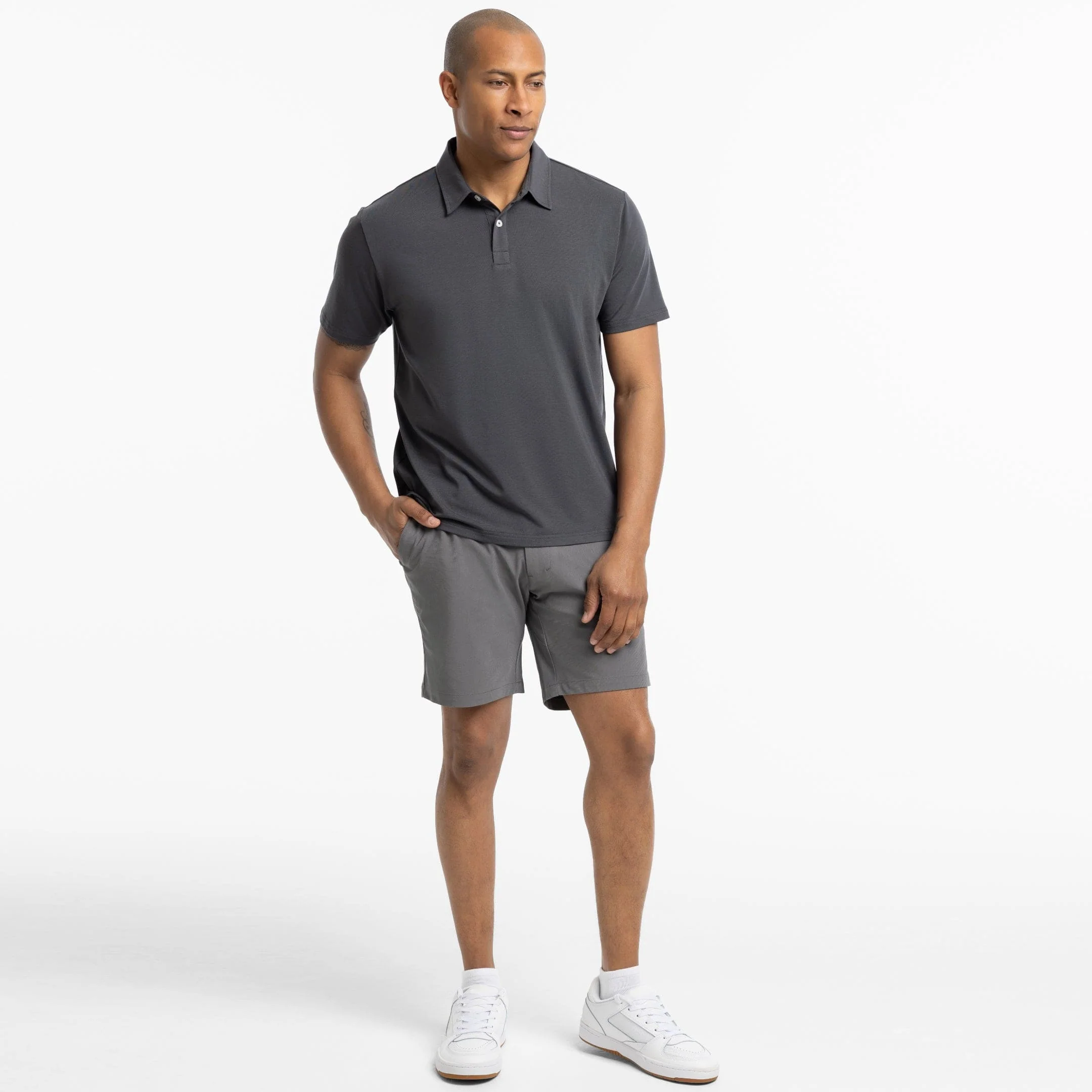 Dark Grey Tech Polo - Image 2