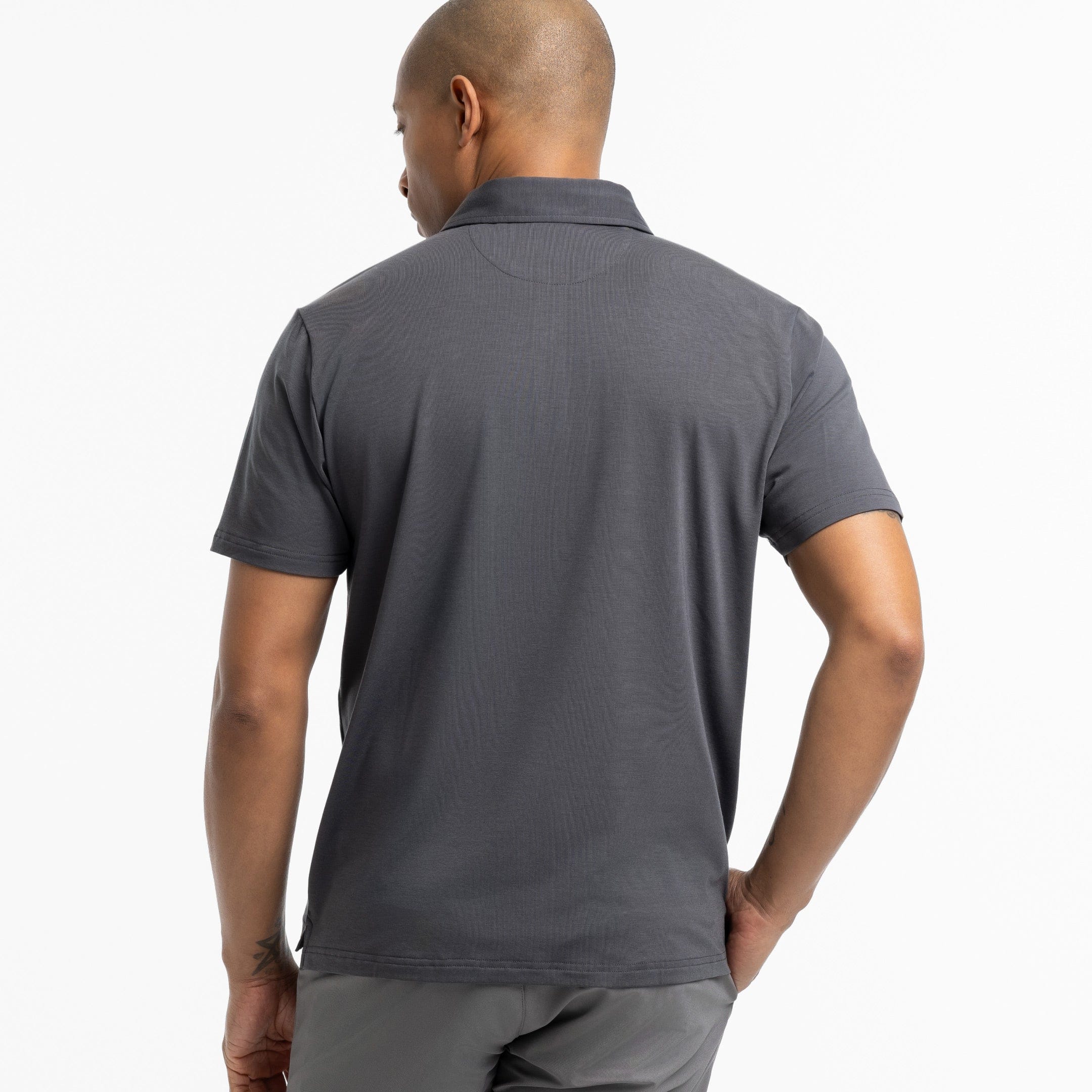 Dark Grey Tech Polo - Image 3