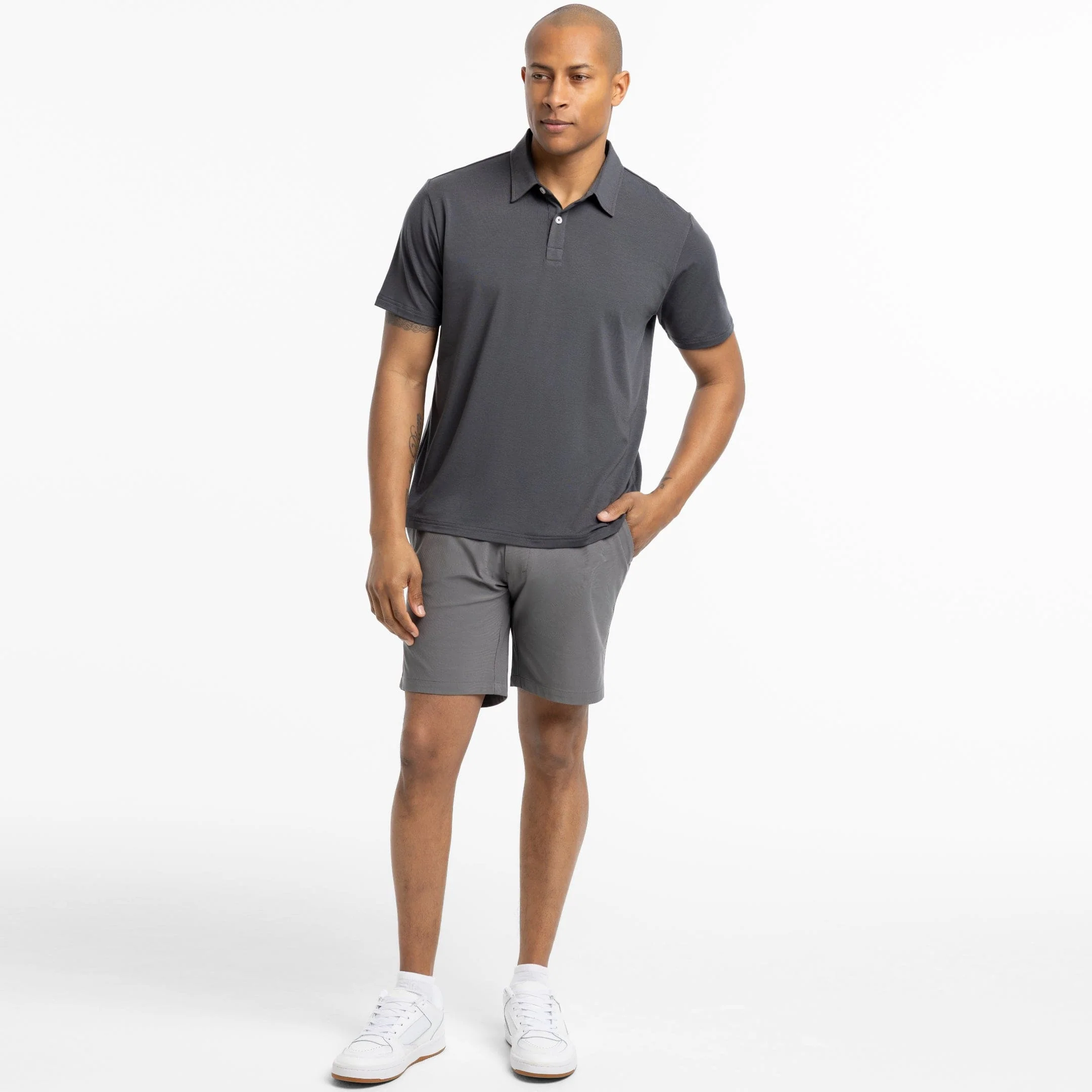 Dark Grey Tech Polo - Image 6