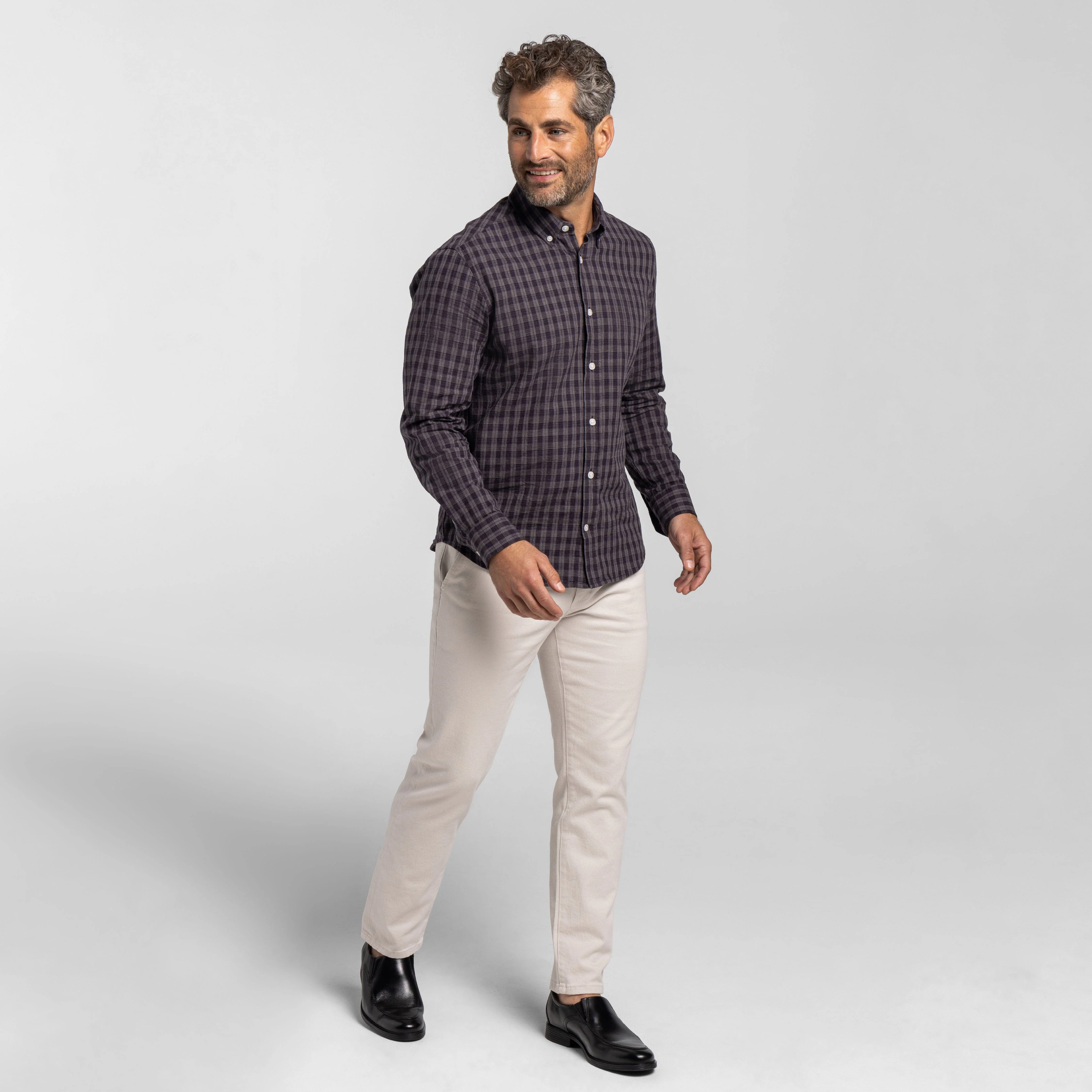 Fog Grey Washed Stretch Chino - Image 2