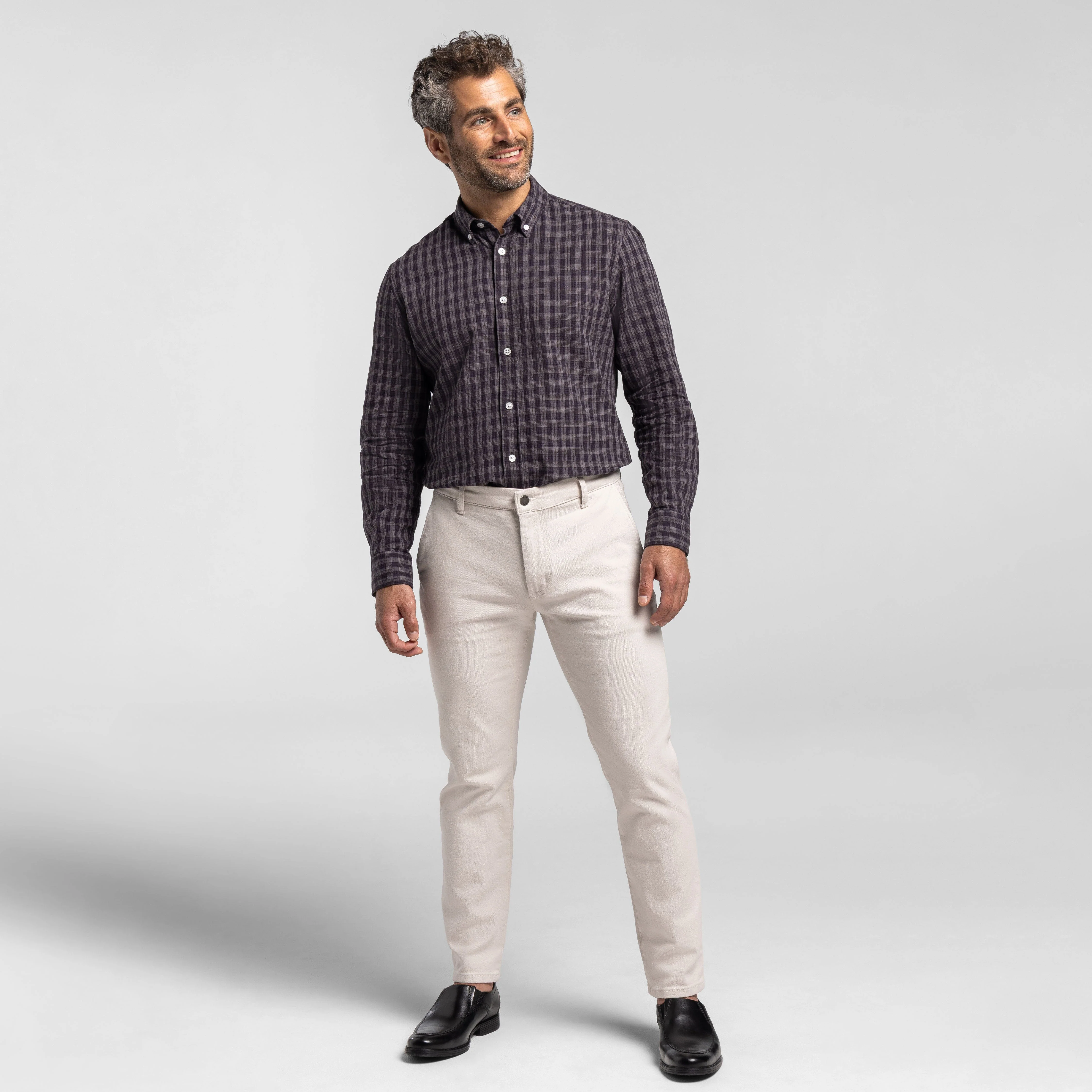 Fog Grey Washed Stretch Chino - Image 6
