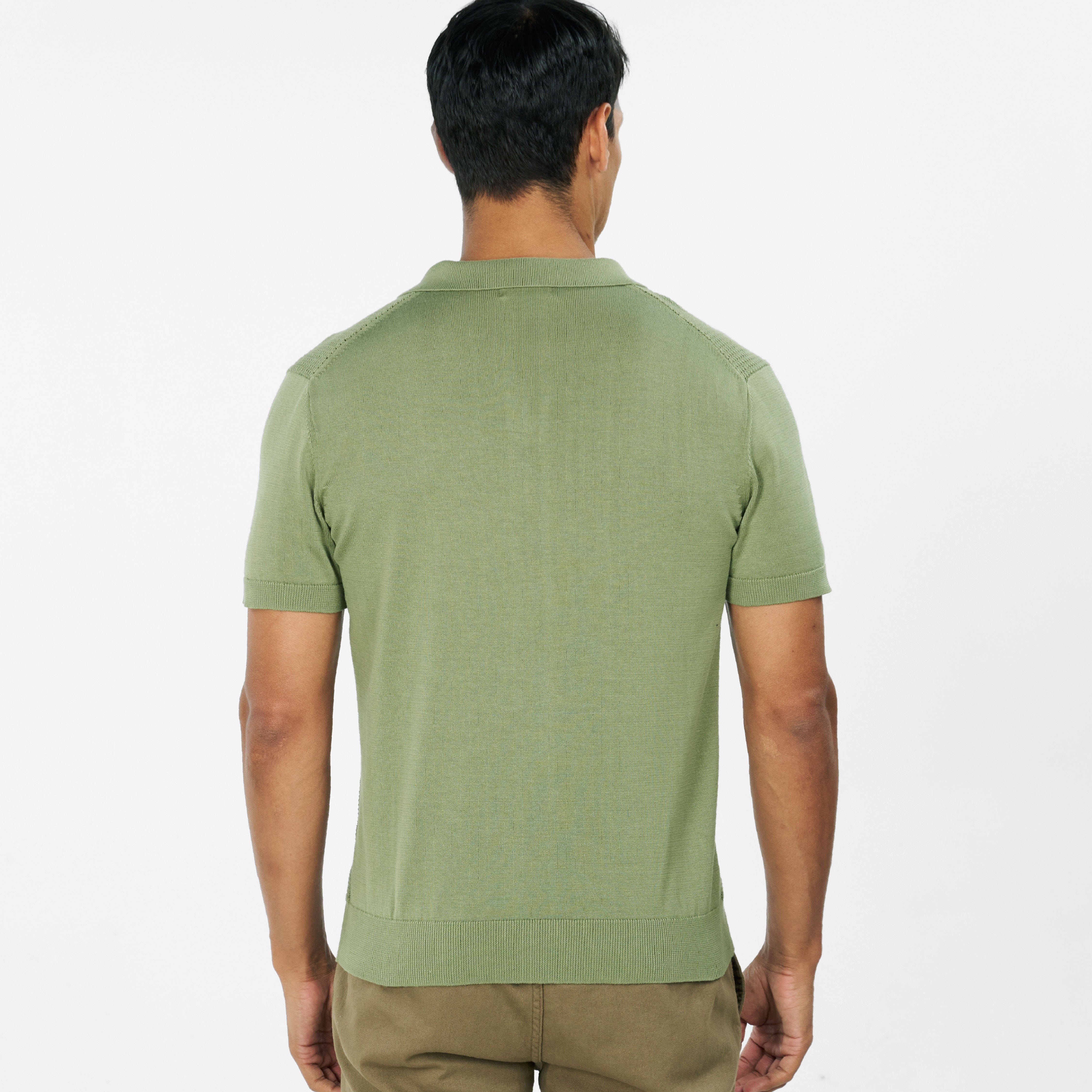 Green Knit Polo - Image 3