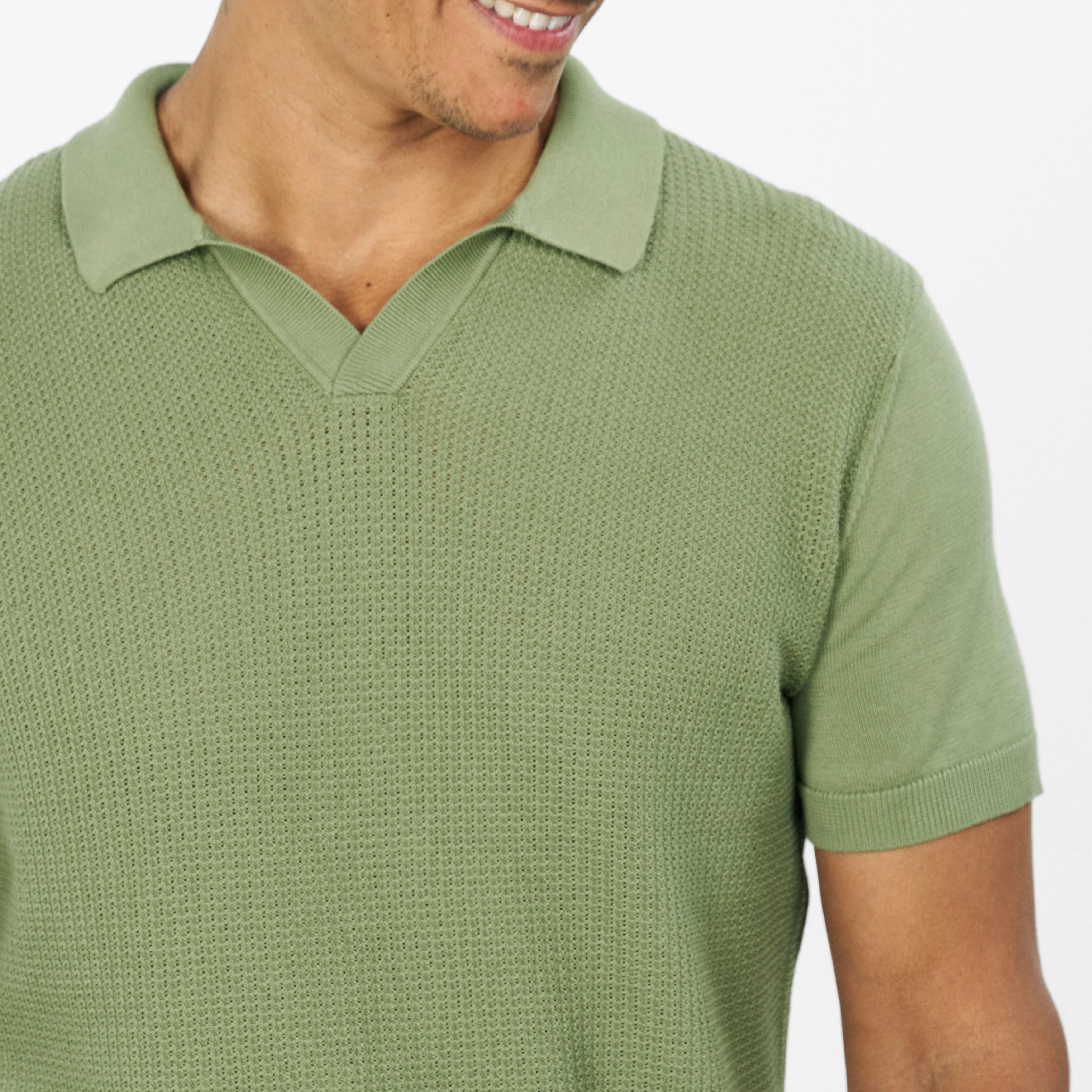Green Knit Polo - Image 4
