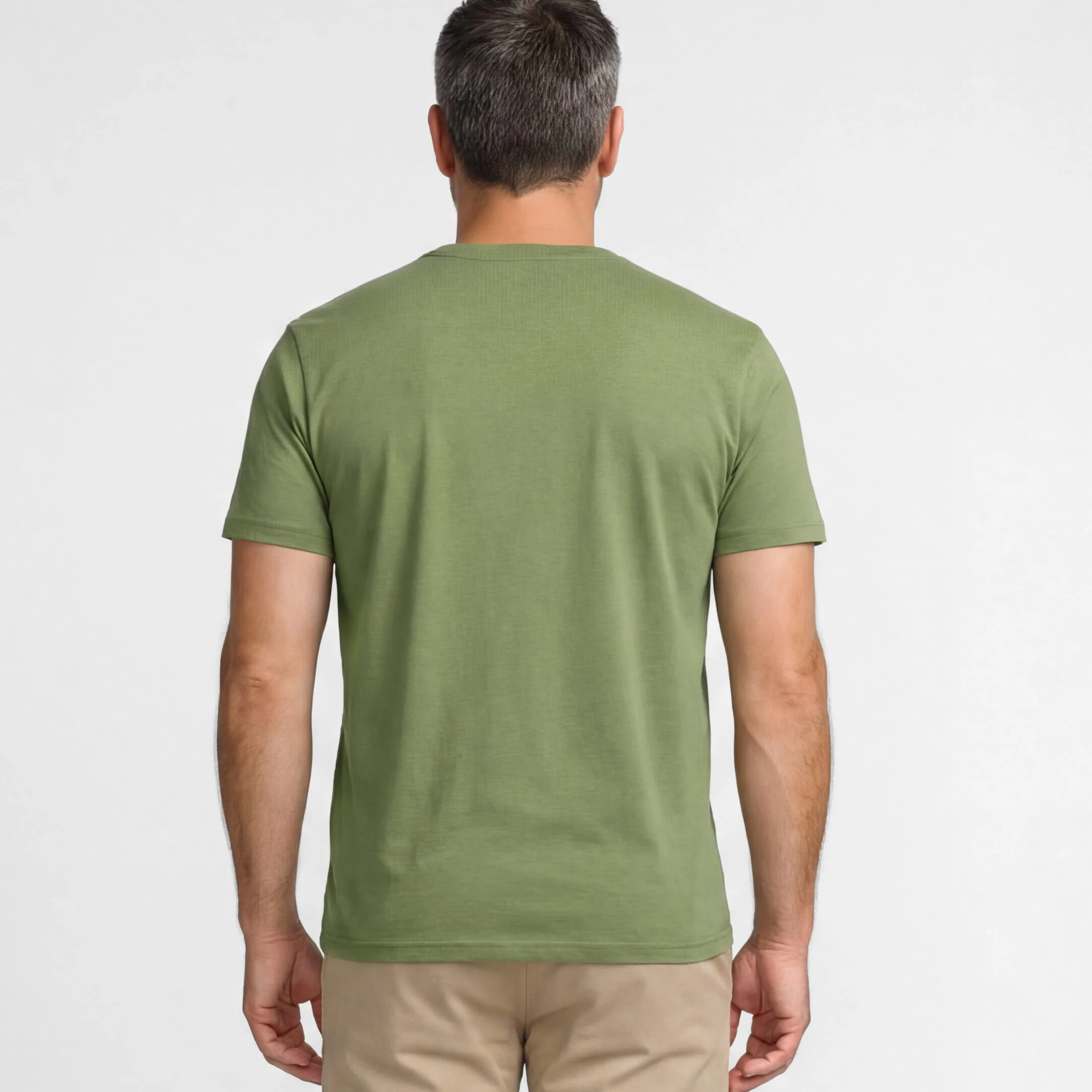 Green Melange Short Sleeve Henley - Image 3
