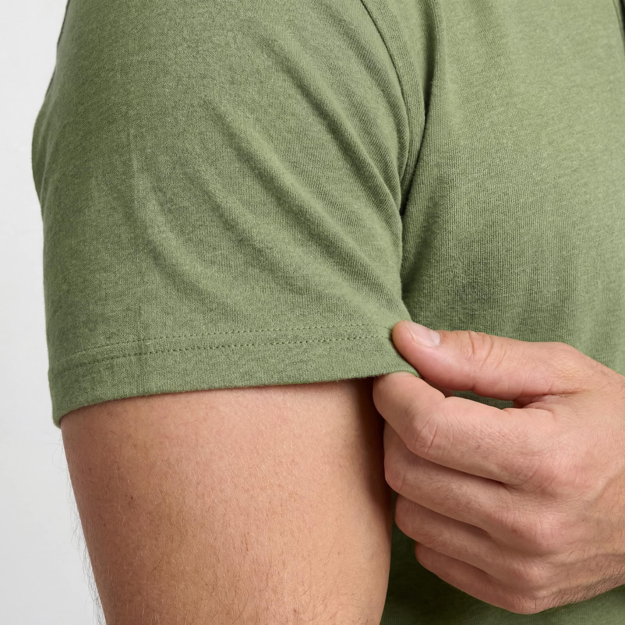 Green Melange Short Sleeve Henley - Image 4