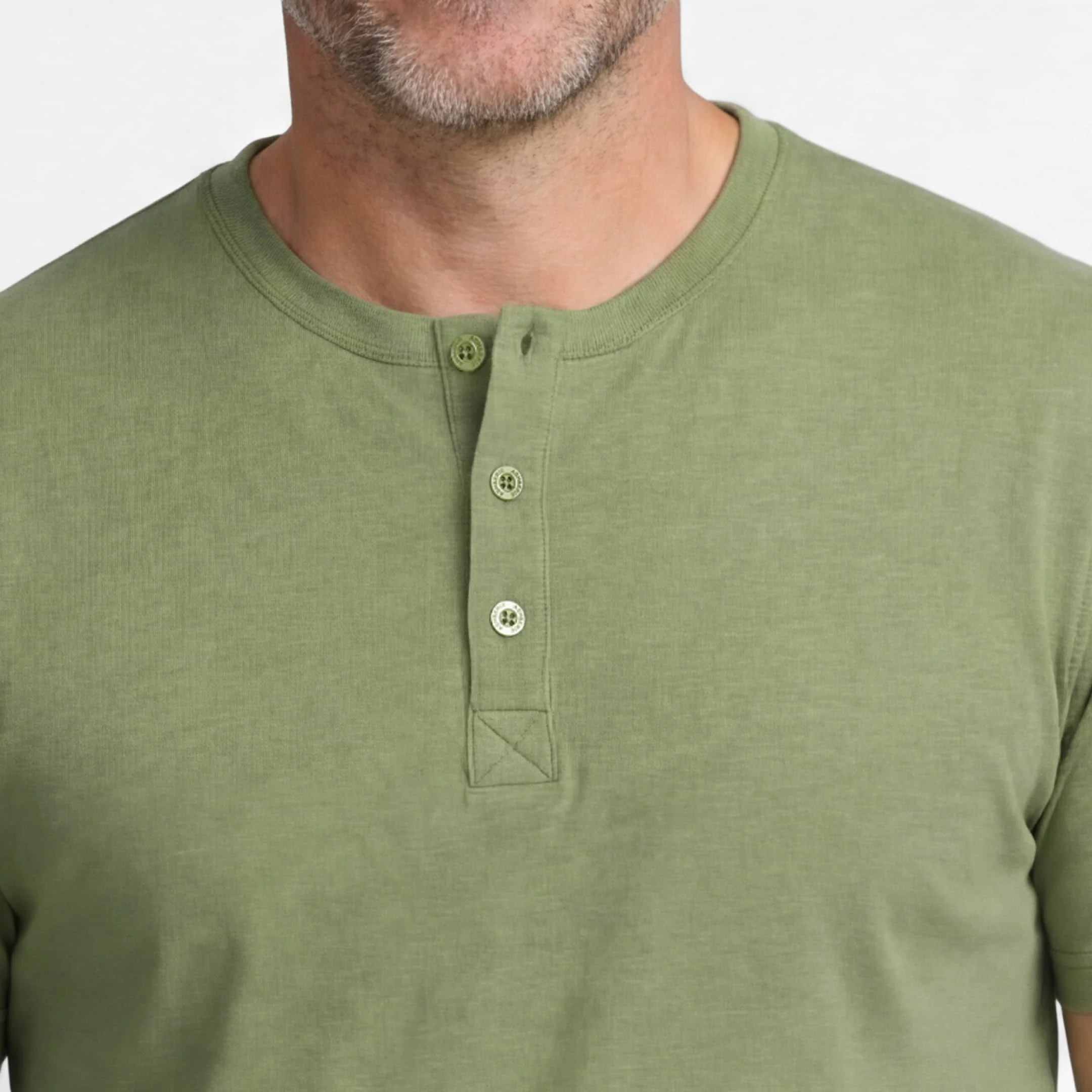 Green Melange Short Sleeve Henley - Image 5