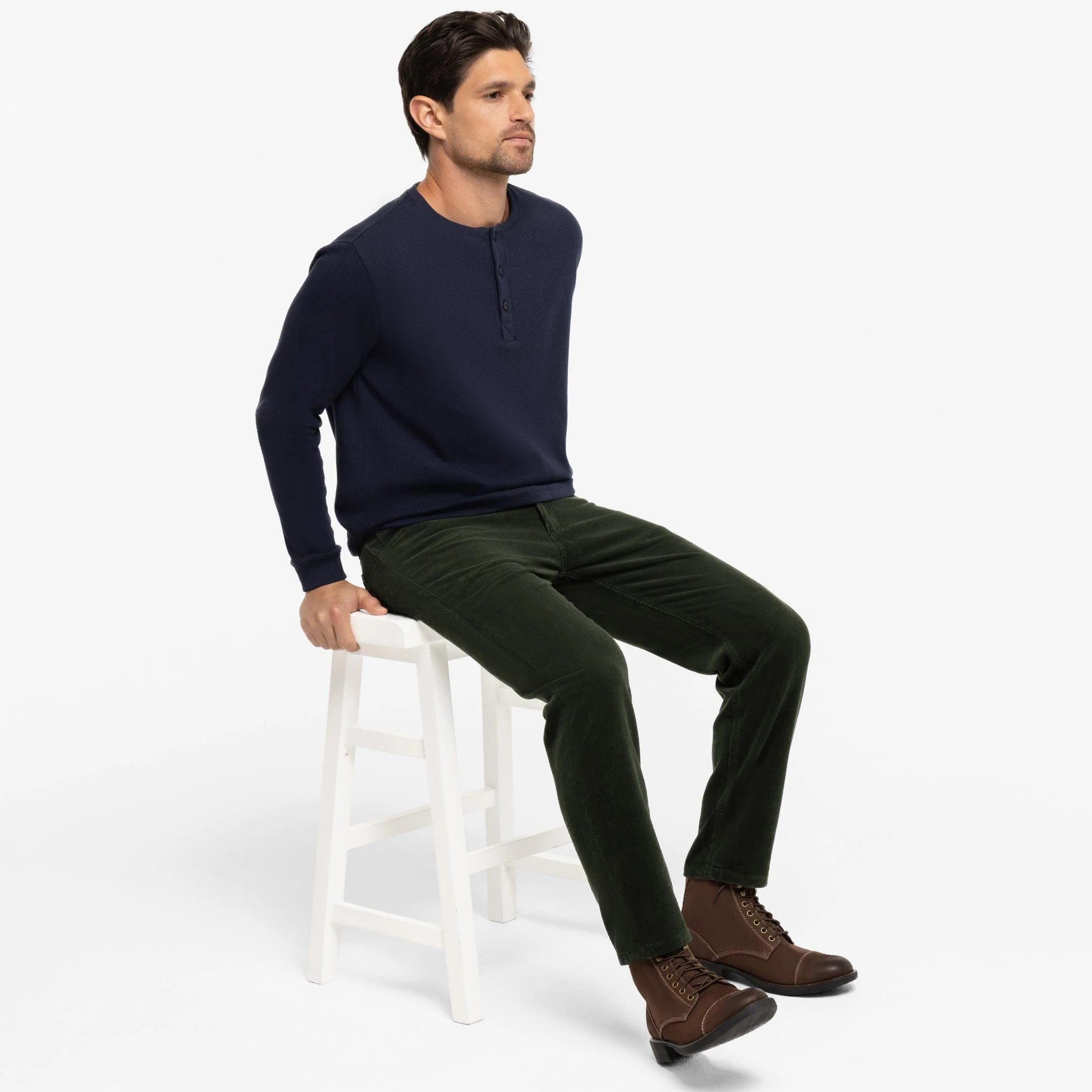 Green Stretch Corduroy Pant - Image 2