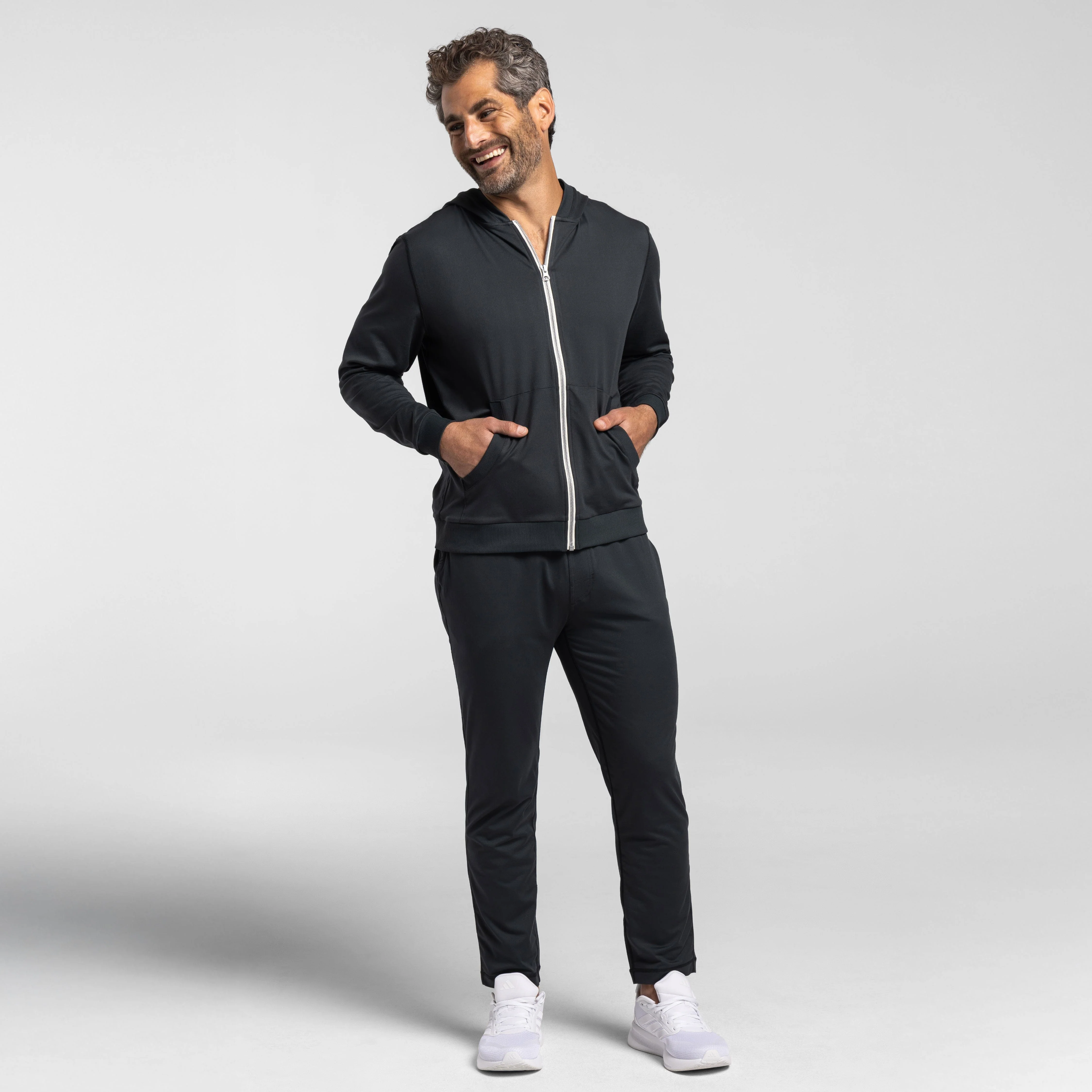 Grey CloudFlex Performance Full-Zip Hoodie - Image 2